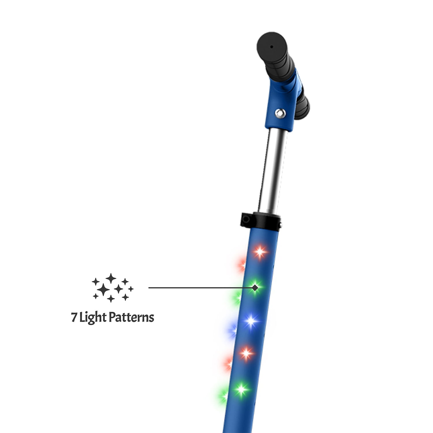 Jetson Jumbo 2 Wheel Light Up Scooter Adjustable Kick Ride On Toy for Kids, Blue - Image 8