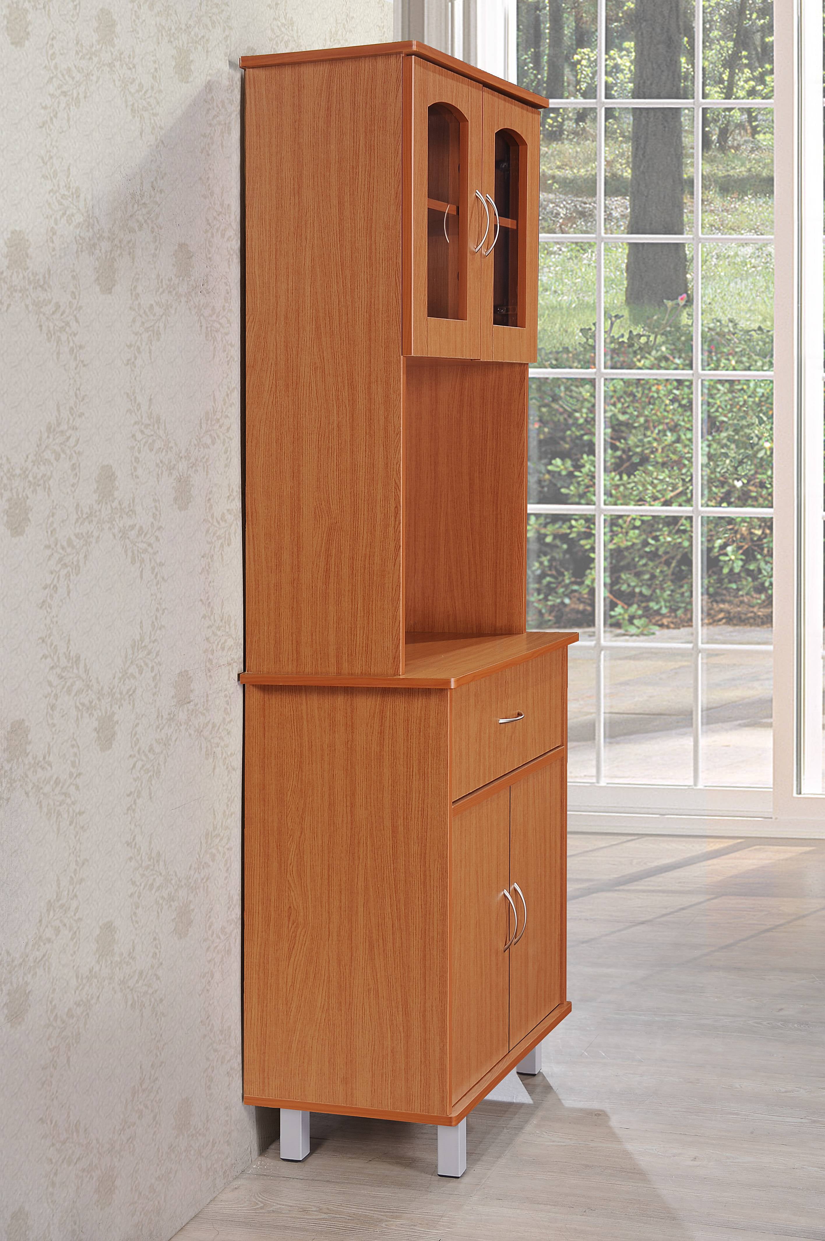 Hodedah Free Standing Kitchen Cabinet, Cherry - Image 3