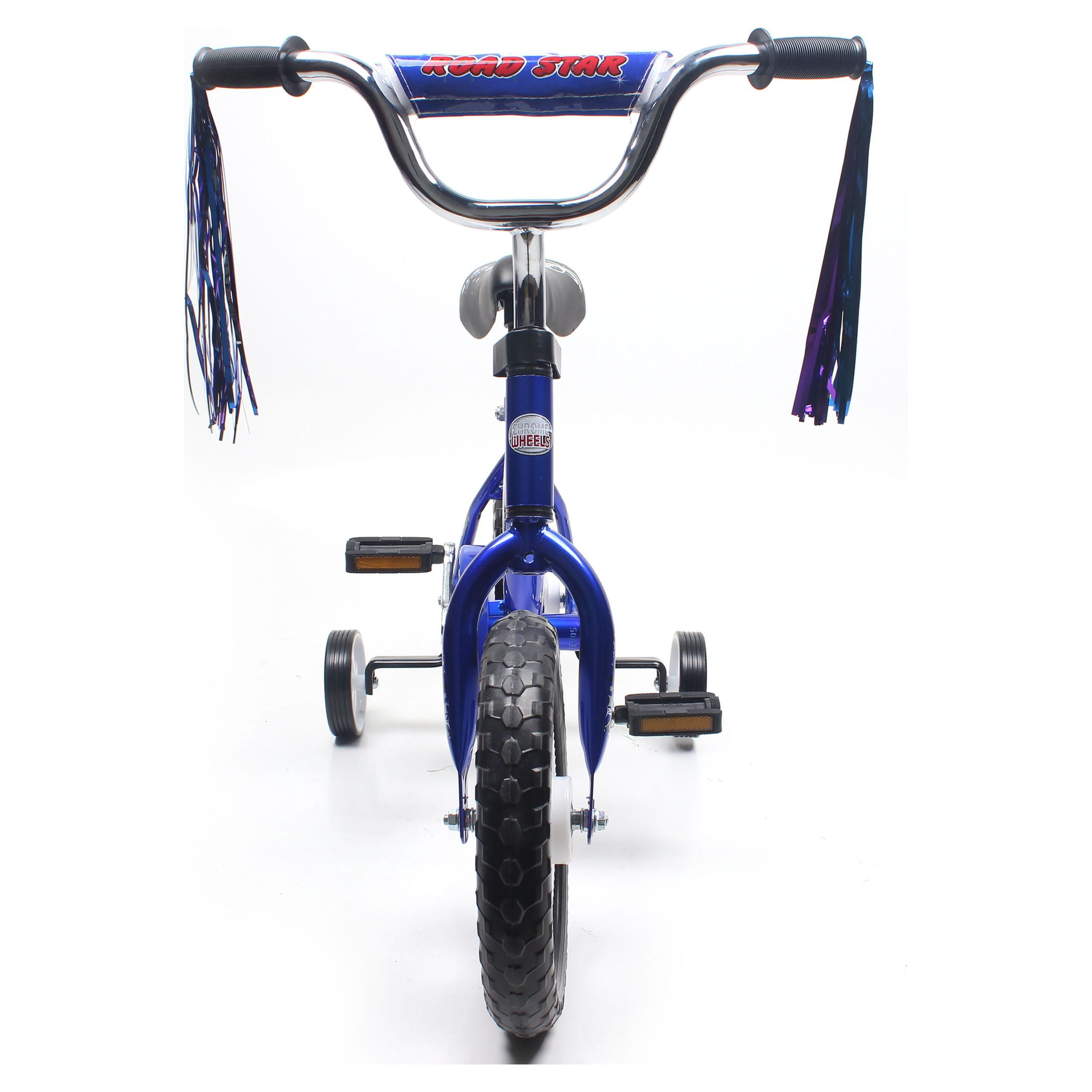ChromeWheels BMX 12 In. Kid's Bike for 2-4 Years Old, Bicycle for Girls with Front Basket, EVA Tires with Training Wheels & Coaster Brake Blue - Image 4