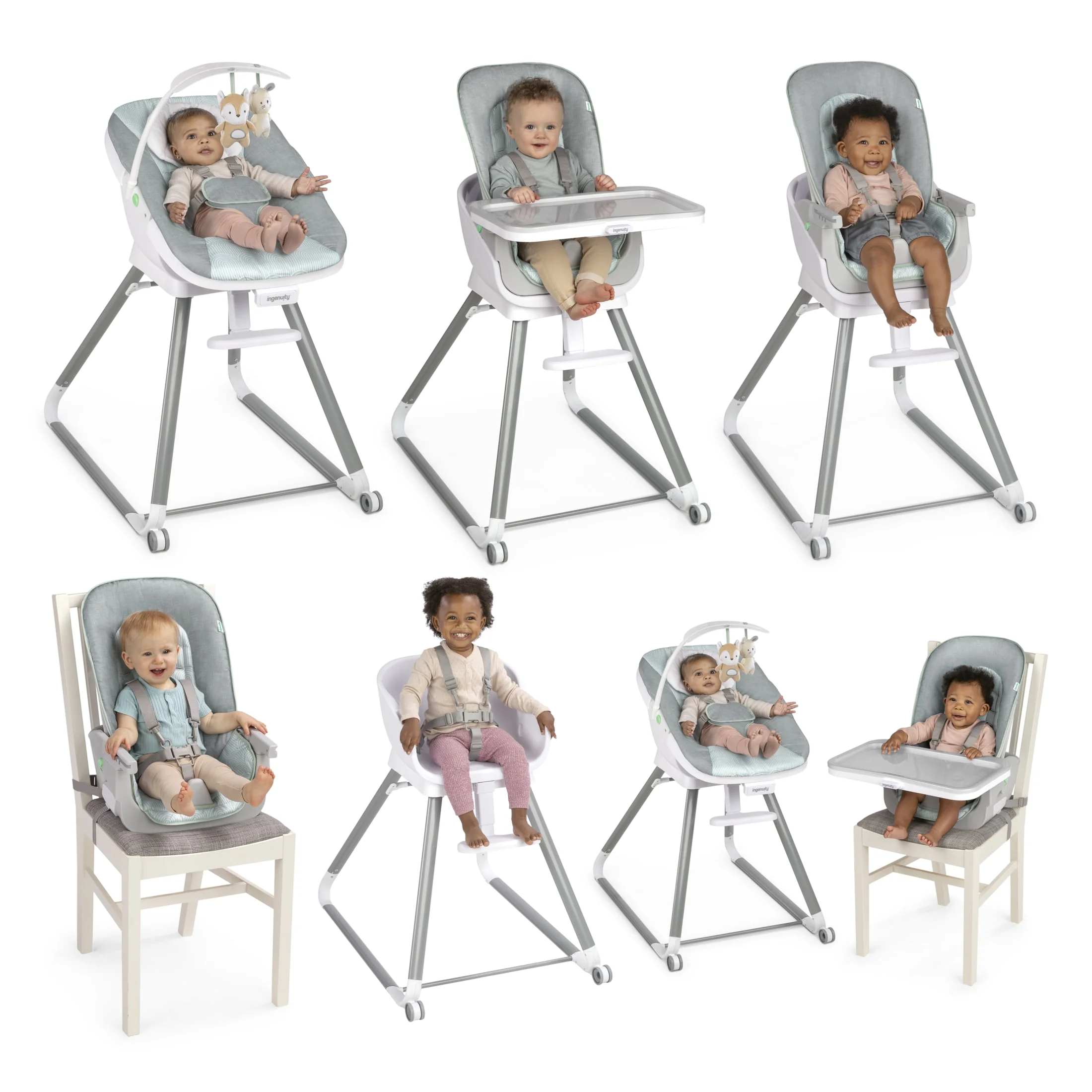 Ingenuity Beanstalk Baby to Big Kid 6-in-1 High Chair, Booster Seat and More, Newborn to 5 Yrs - Ray - Image 12