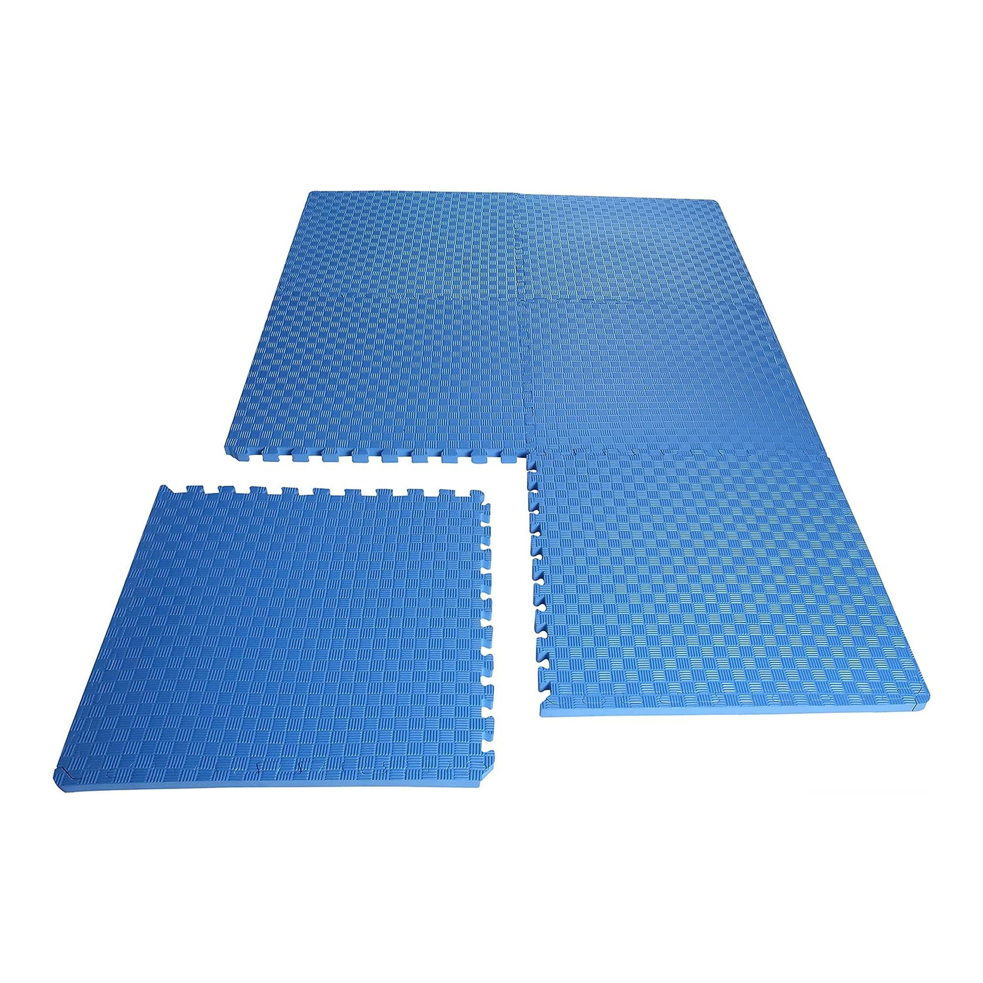 BalanceFrom 144 Sq Ft Blue 1/2 in Thick EVA Foam Interlocking Exercise Protective Flooring, 144-Tile - Image 3