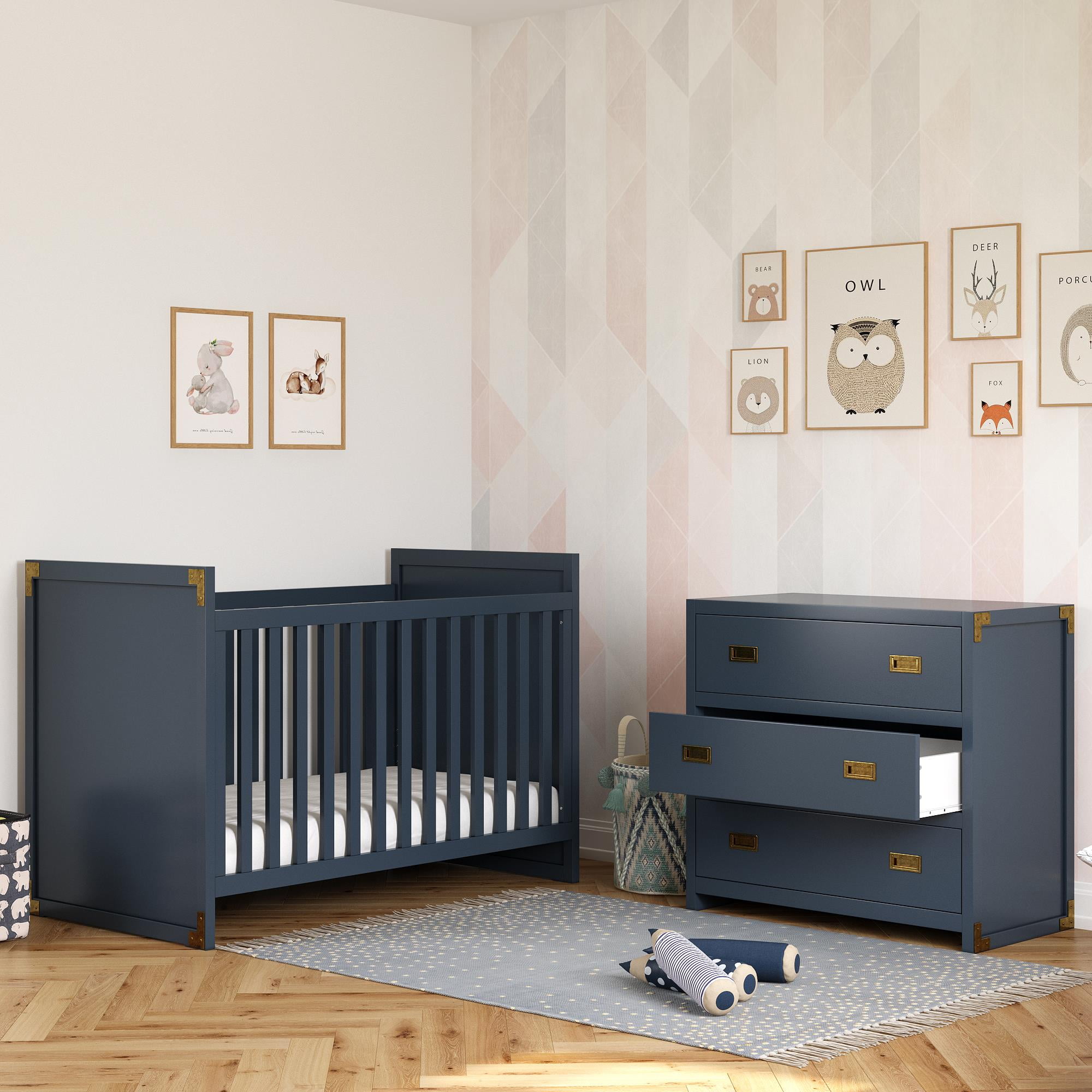 Baby Relax Miles 3-Drawer Dresser, Nursery Storage, Graphite Blue - Image 14