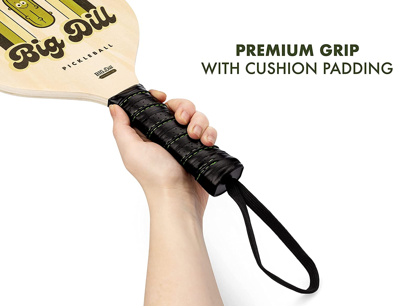 Big Dill Pickleball Co. Superstar Wooden Pickleball Paddle Set of 4 Pickleball Paddles, 4 Outdoor Pickleball Balls & Drawstring Bag for Beginner Pickleball Set - Image 6