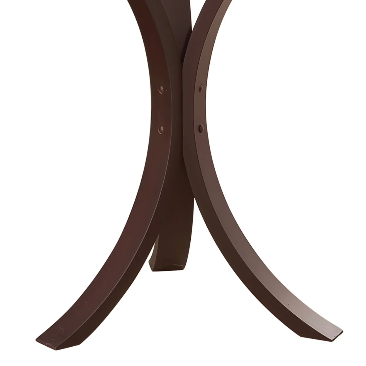 Coaster Company Contemporary Wood and Glass Round End Table, Cappuccino - Image 2