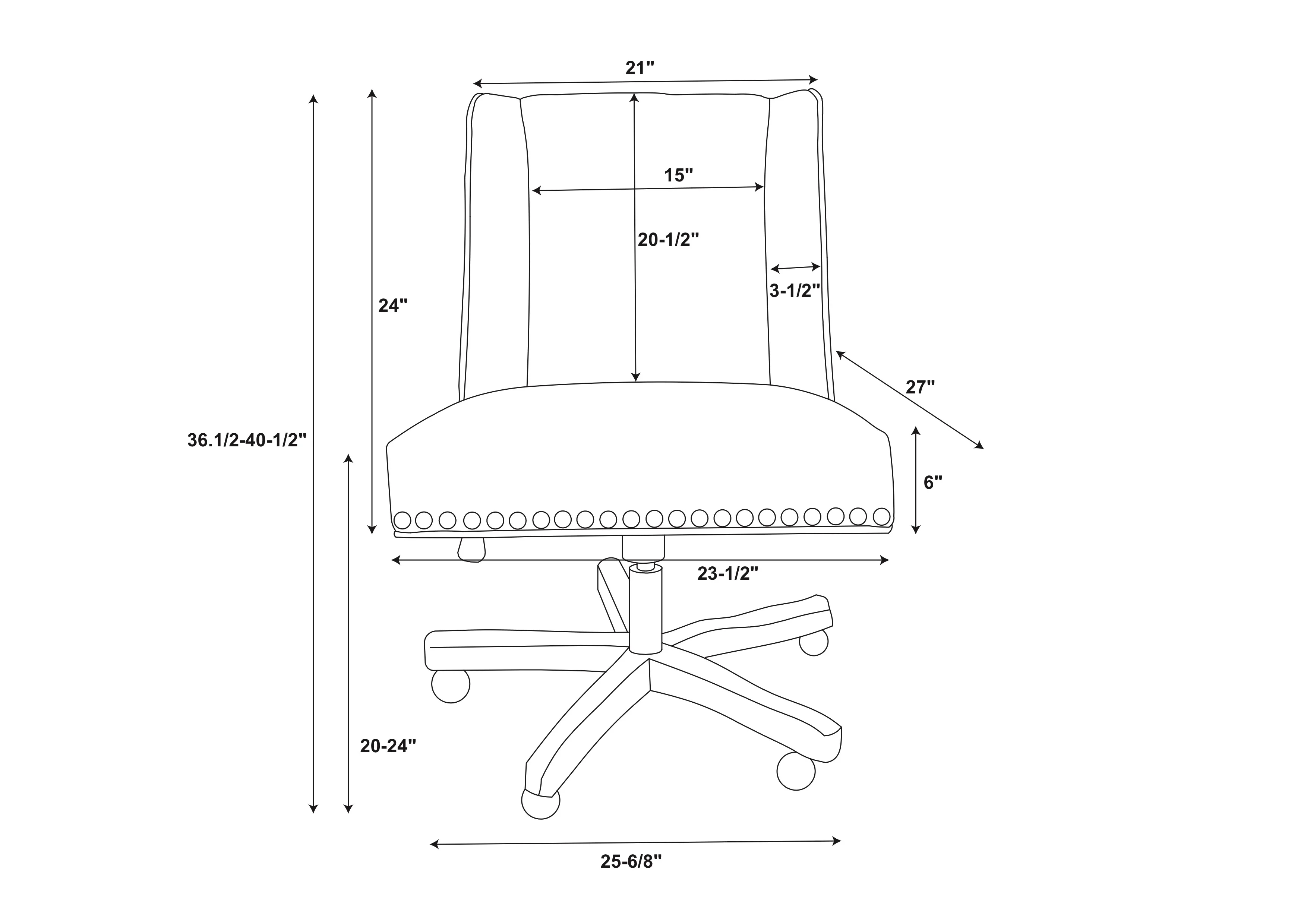 Linon Draper Office Chair, Cowhide Print, Multiple Colors & Base Options - Image 2