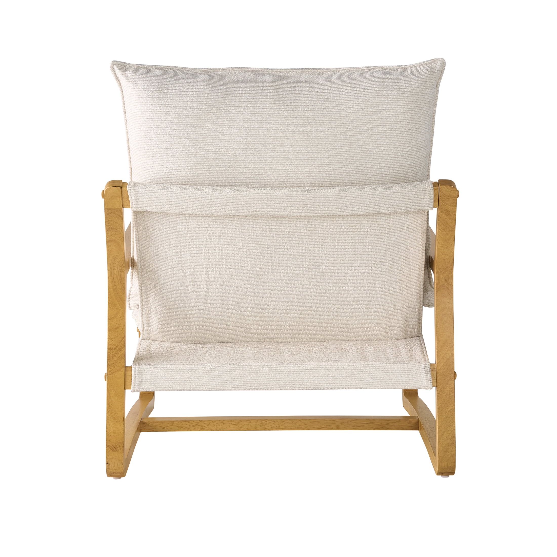 Better Homes & Gardens Wooden Ezra Sling Accent Chair, Cream Linen - Image 2