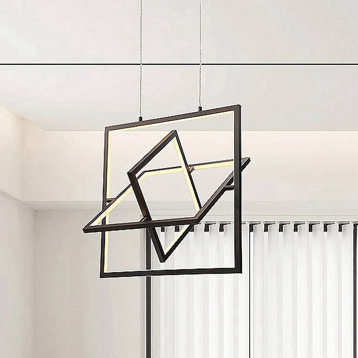 Modern Square LED Pendant Light for Kitchen Island, Dinning Room, Living Room Square Chandelier, Shape Adjustable - Image 13