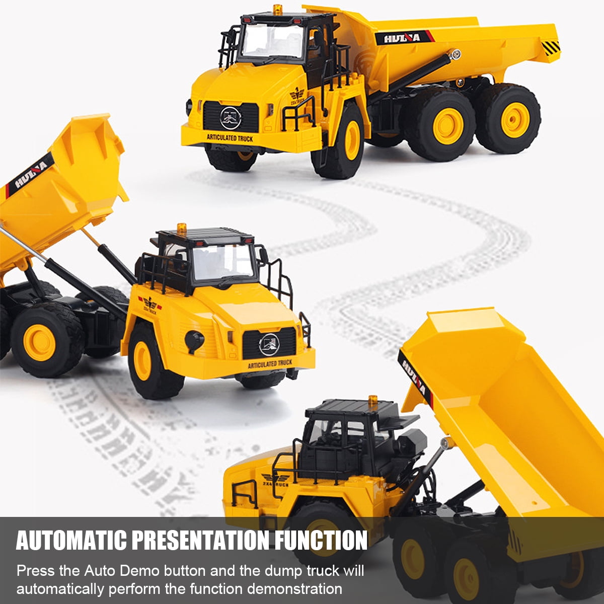 Fisca Hinge Joint Remote Control Dump Truck Toys, 6 Channel RC Construction Vehicles with Lights and Sound - Image 7