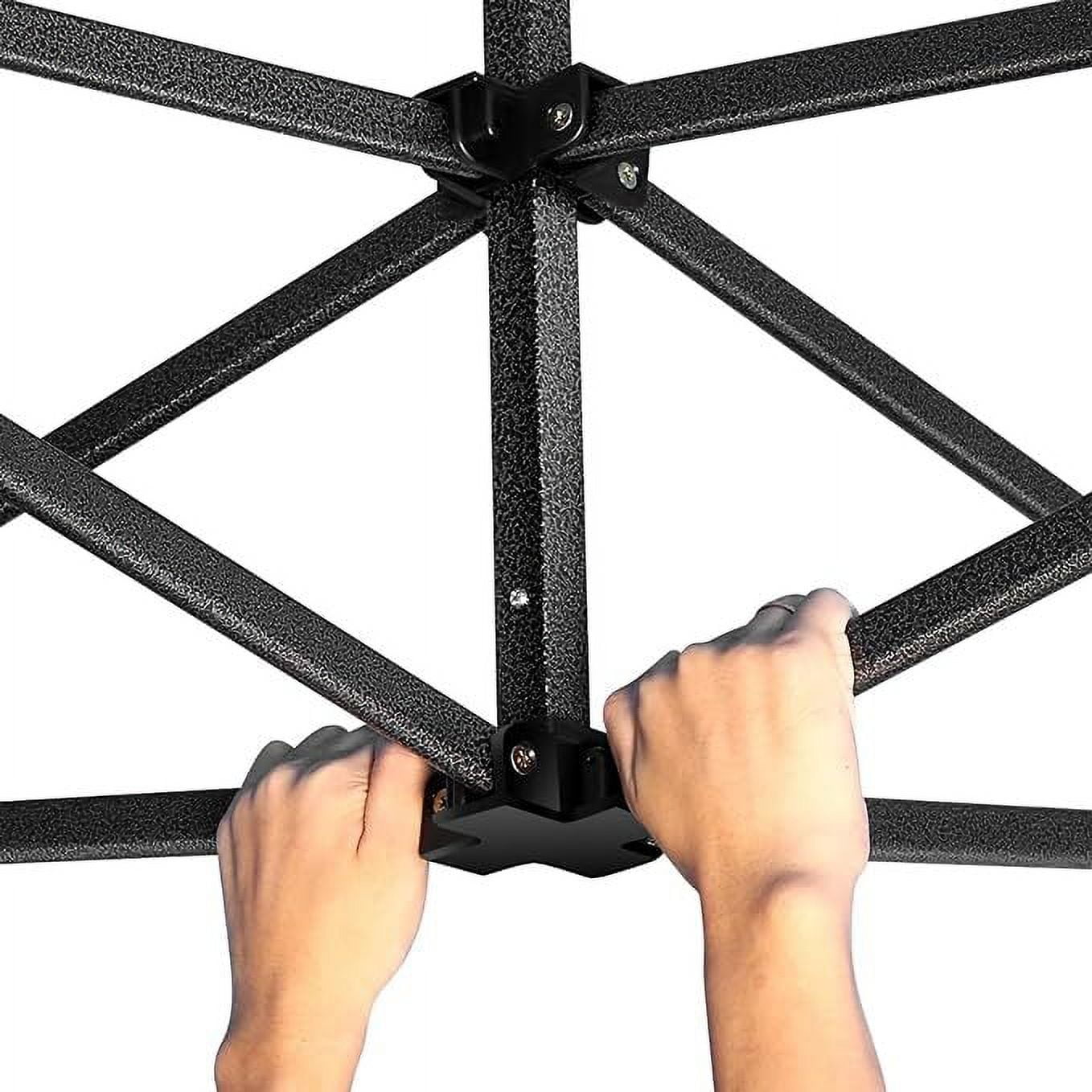 COBIZI 10x10 Heavy Duty Pop-up Canopy Tent for Outside, UPF 50+ Waterproof and Instant Outdoor Shelter, Outdoor Canopy for Beach,Party,Camping with Rope,Stake and Carrying Bag,White(Frame Thickened) - Image 6