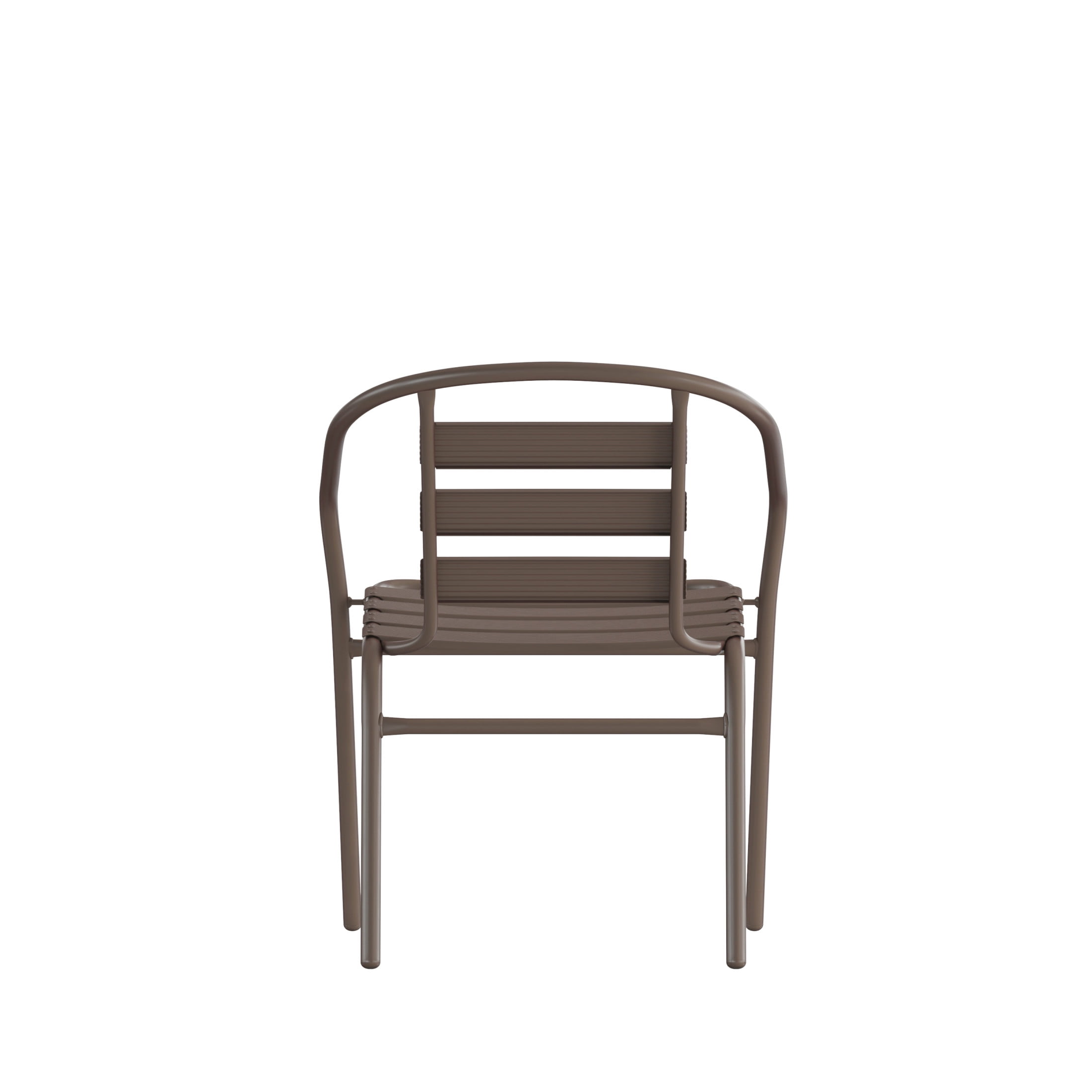 Flash Furniture Lila Bronze Metal Restaurant Stack Chair with Metal Slats - Image 3