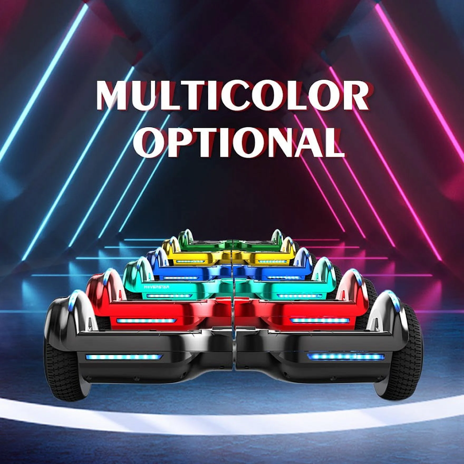 Newest Bluetooth Hoverboard, Chrome Color Hover Board Led Wheels Self Balancing Scooter with Built-in Speaker for Kids, Teenager - Image 3