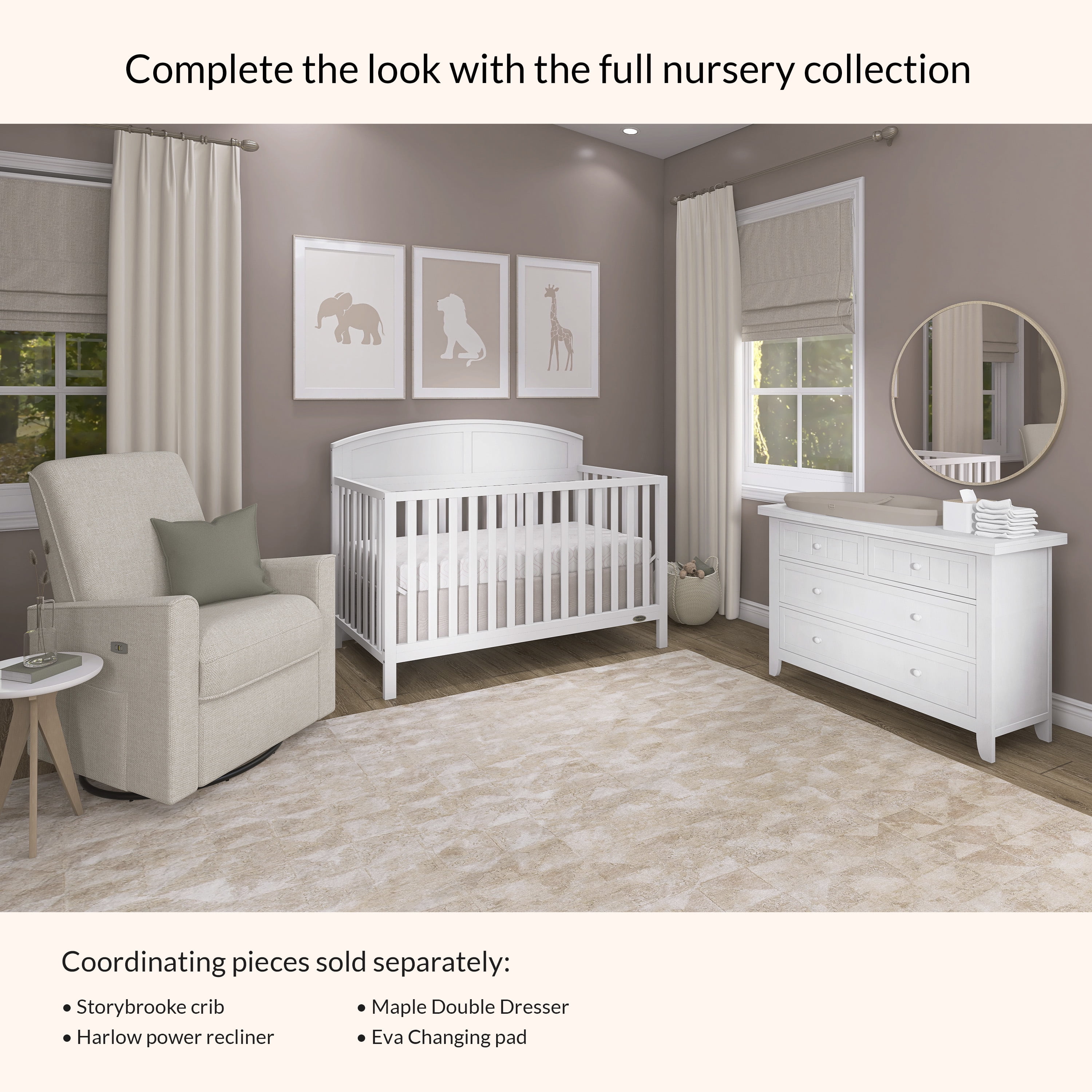 Dream On Me Storybrooke 5 in 1 Convertible Crib, White - Image 3