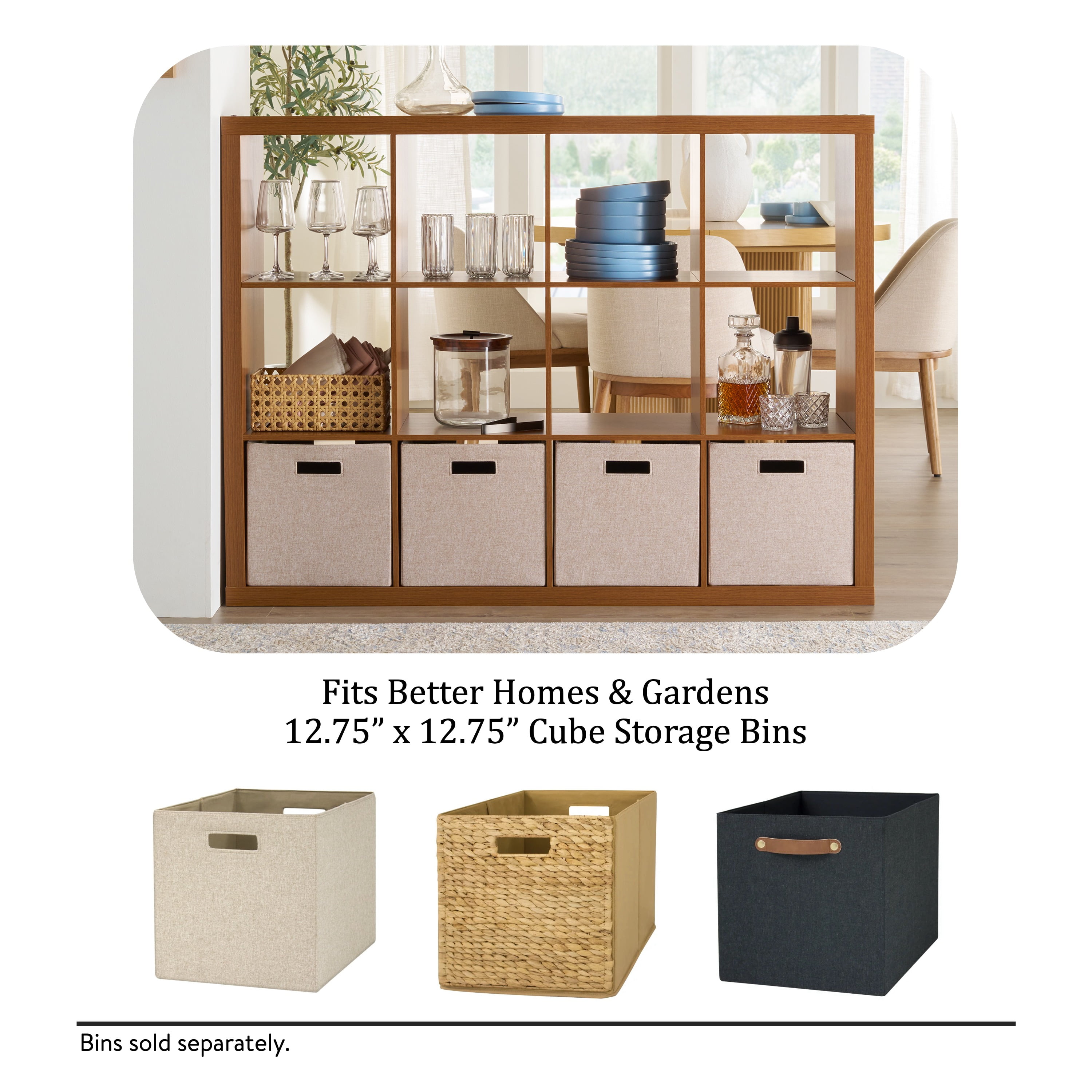 Better Homes & Gardens 12 Cube Storage Organizer, Acorn - Image 9