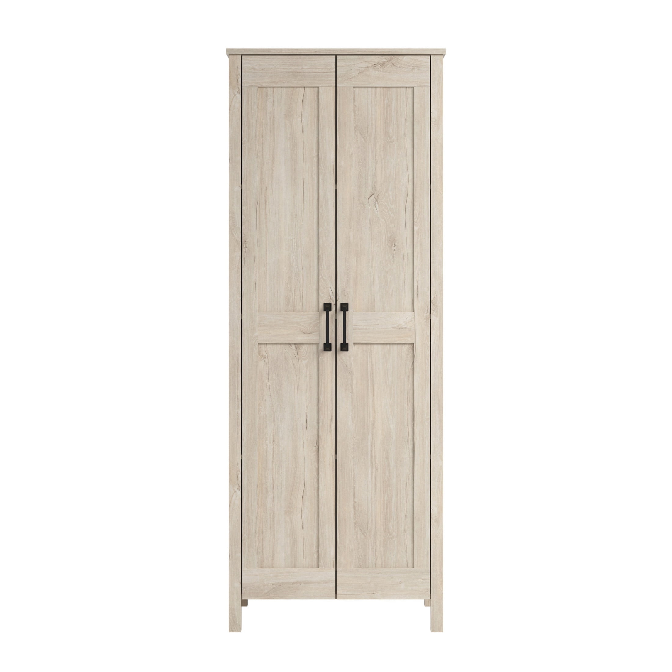 Sauder Two-Door Storage Cabinet, Chalk Oak Finish - Image 9