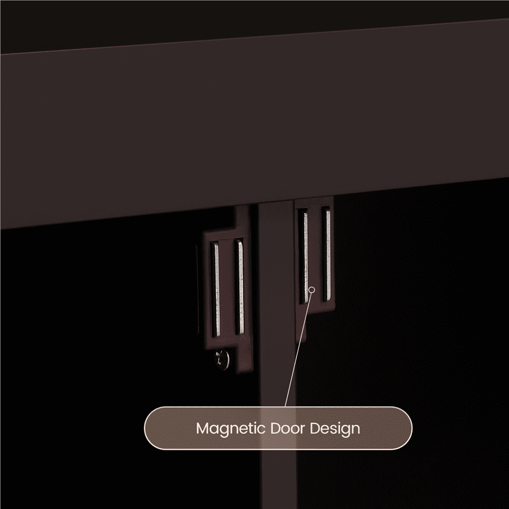 Renwick X Shape TV Stand with Storage and 2 Doors for TVs up to 50'', Espresso - Image 8