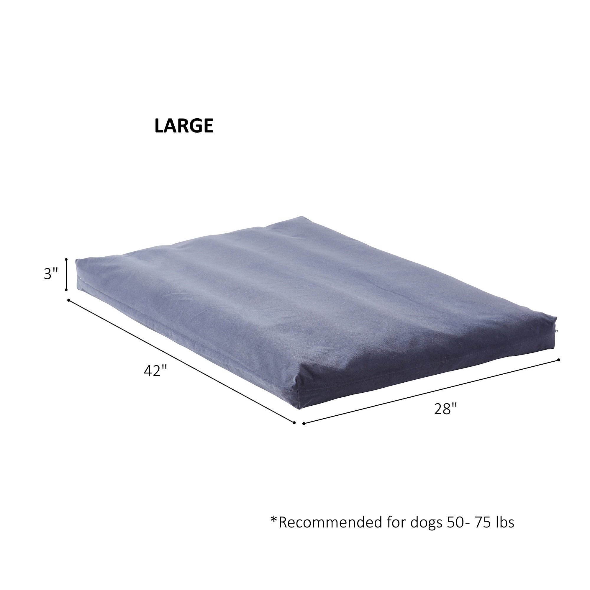 Happy Hounds Cooper Deluxe Reversible Crate Pad, Denim, Large (42" x 28") - Image 5