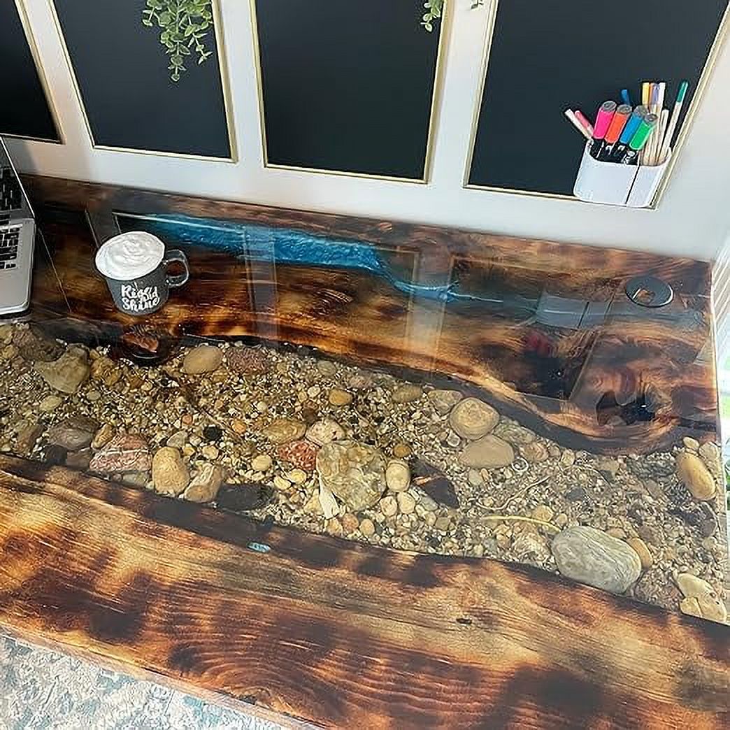 EasyPour Epoxy 1 Gallon Kit - Crystal Clear High Gloss Resin and Hardener, 2 Mixing Cups, Silicone Spatula, Plastic Spreader - Make Wood Tabletops, Epoxy Countertop Resin, Epoxy Castings - Image 8