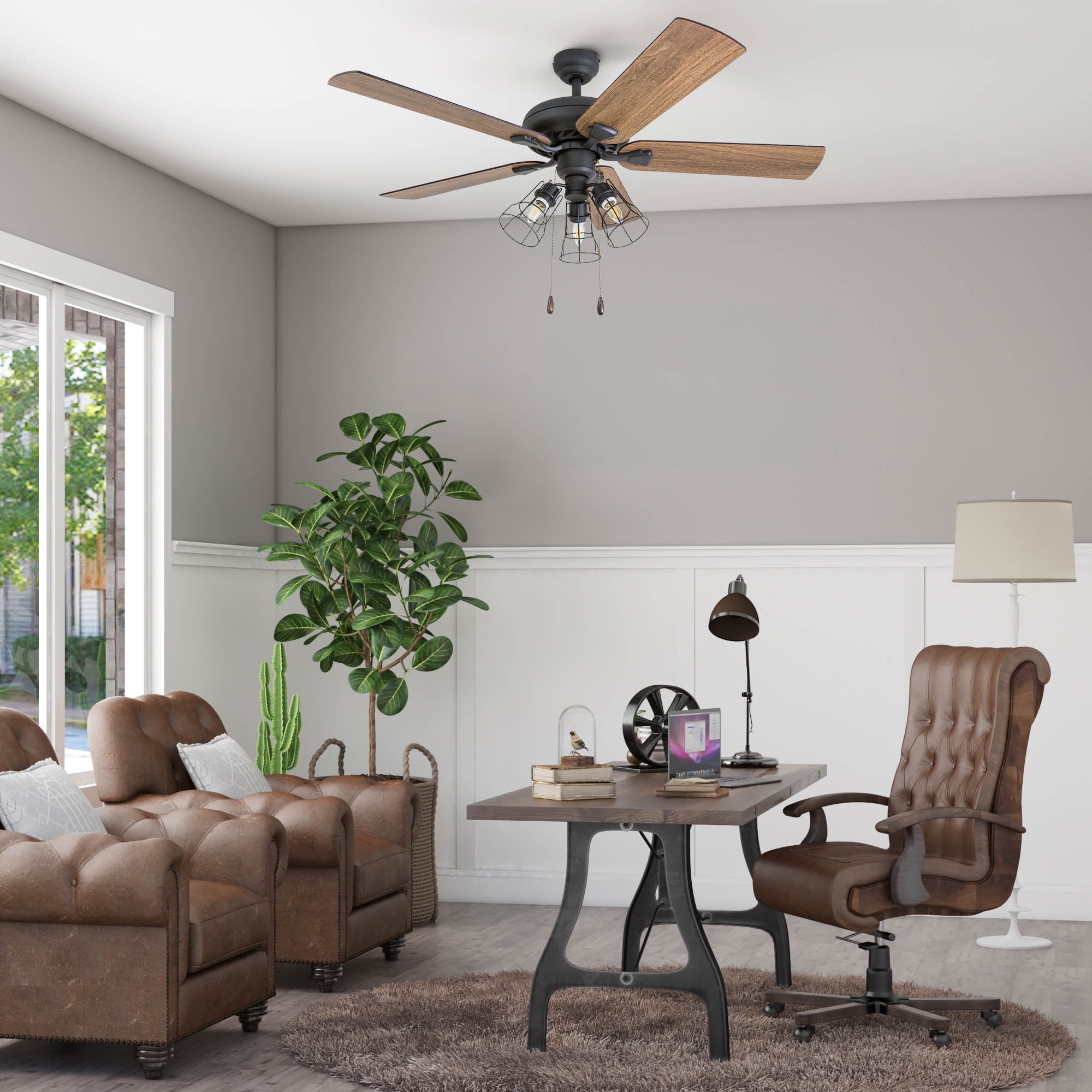 52" Prominence Home Lincoln Woods Aged Bronze Ceiling Fan - Image 4