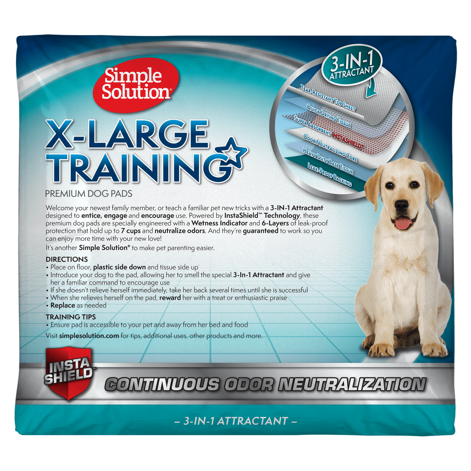 (2 pack) Simple Solution Super Absorbent Training Pads for Dogs - XL - 28" x 30" - 50 Count - Image 10