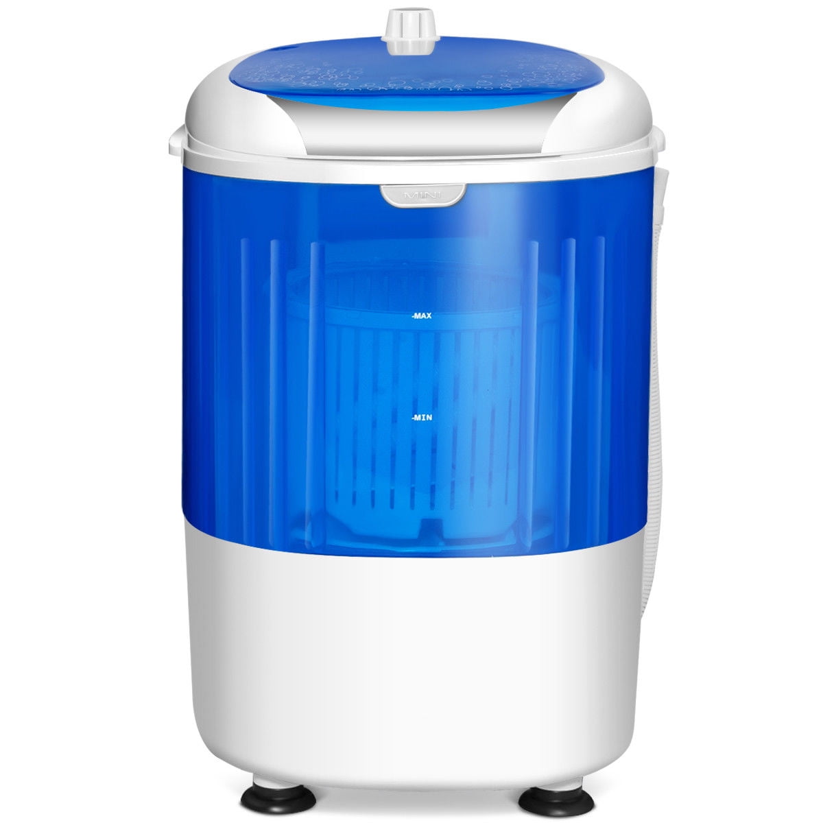 Costway 5.5lbs Portable Mini Compact Washing Machine Electric Laundry Spin Washer Dryer Blue - Image 4