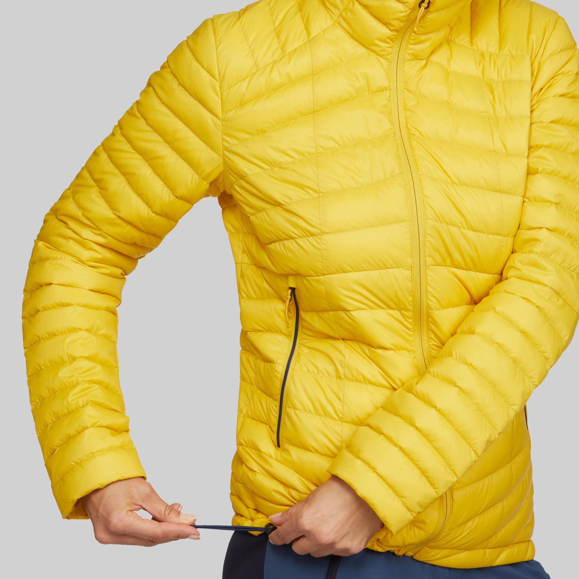 Forclaz Trek 100, 23°F Real Down Packable Puffer Jacket, Women's, Yellow, Extra Large - Image 8