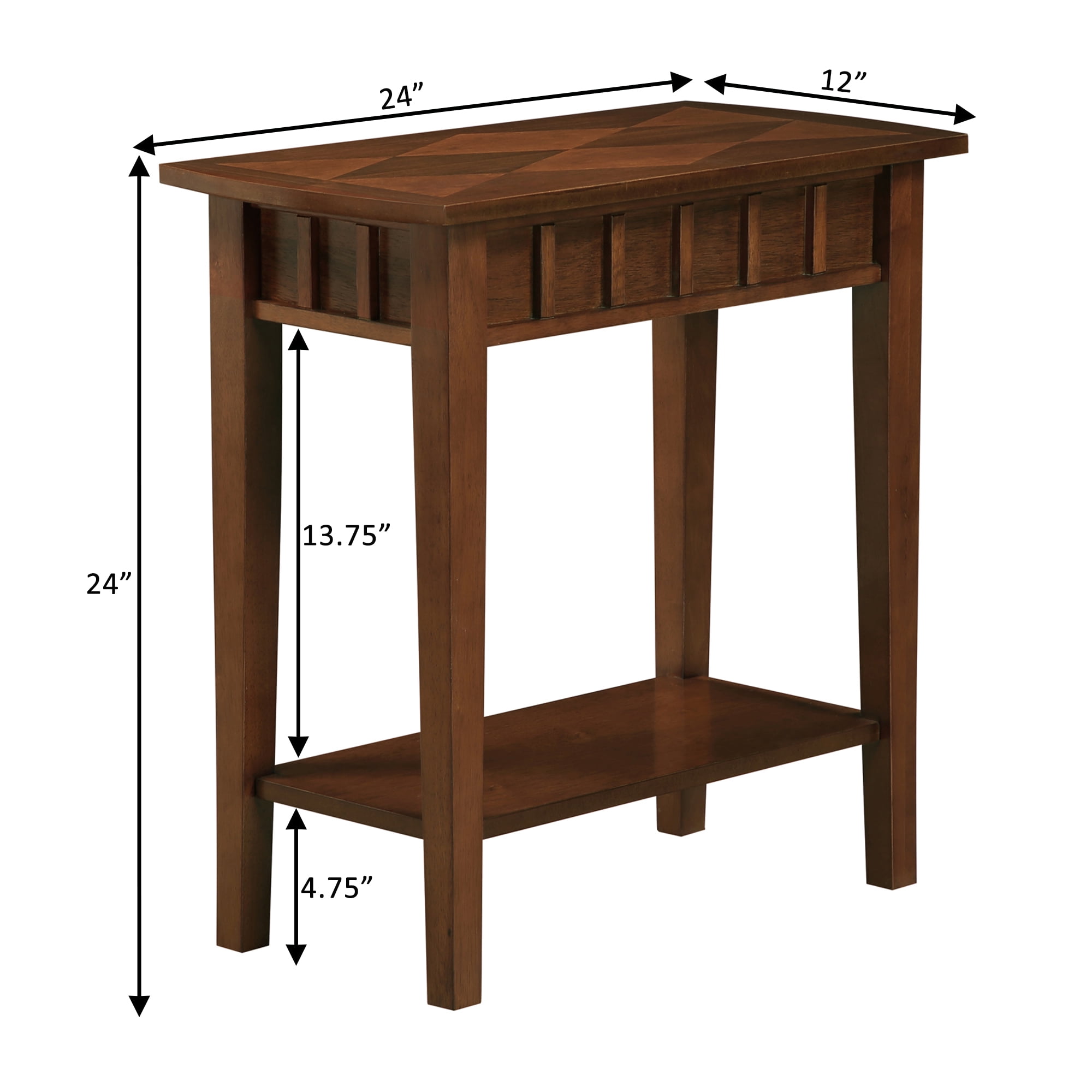 Convenience Concepts Dennis End Table with Shelf, Espresso - Image 6