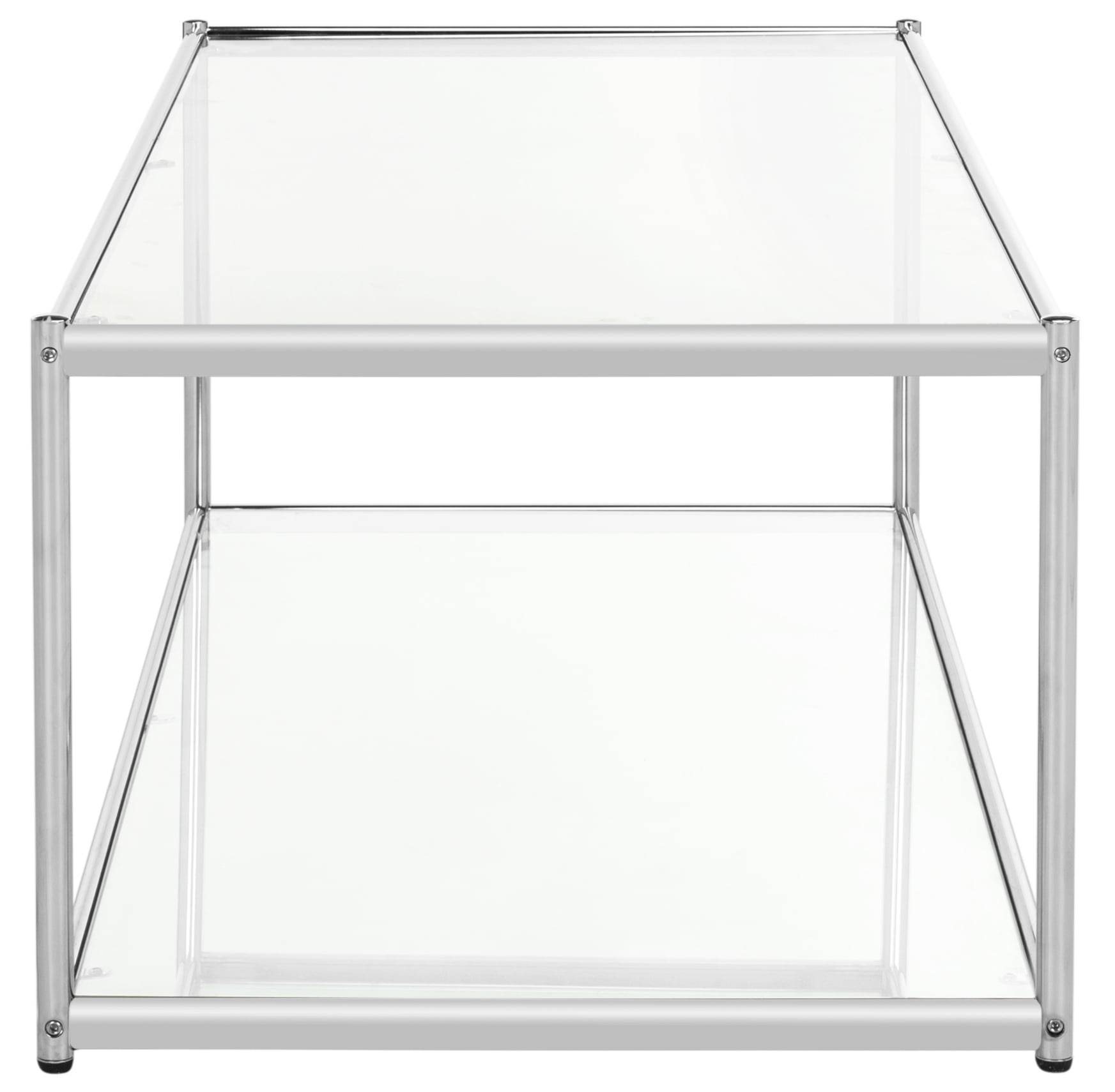 SAFAVIEH Zola Modern Glass Coffee Table, Chrome - Image 3