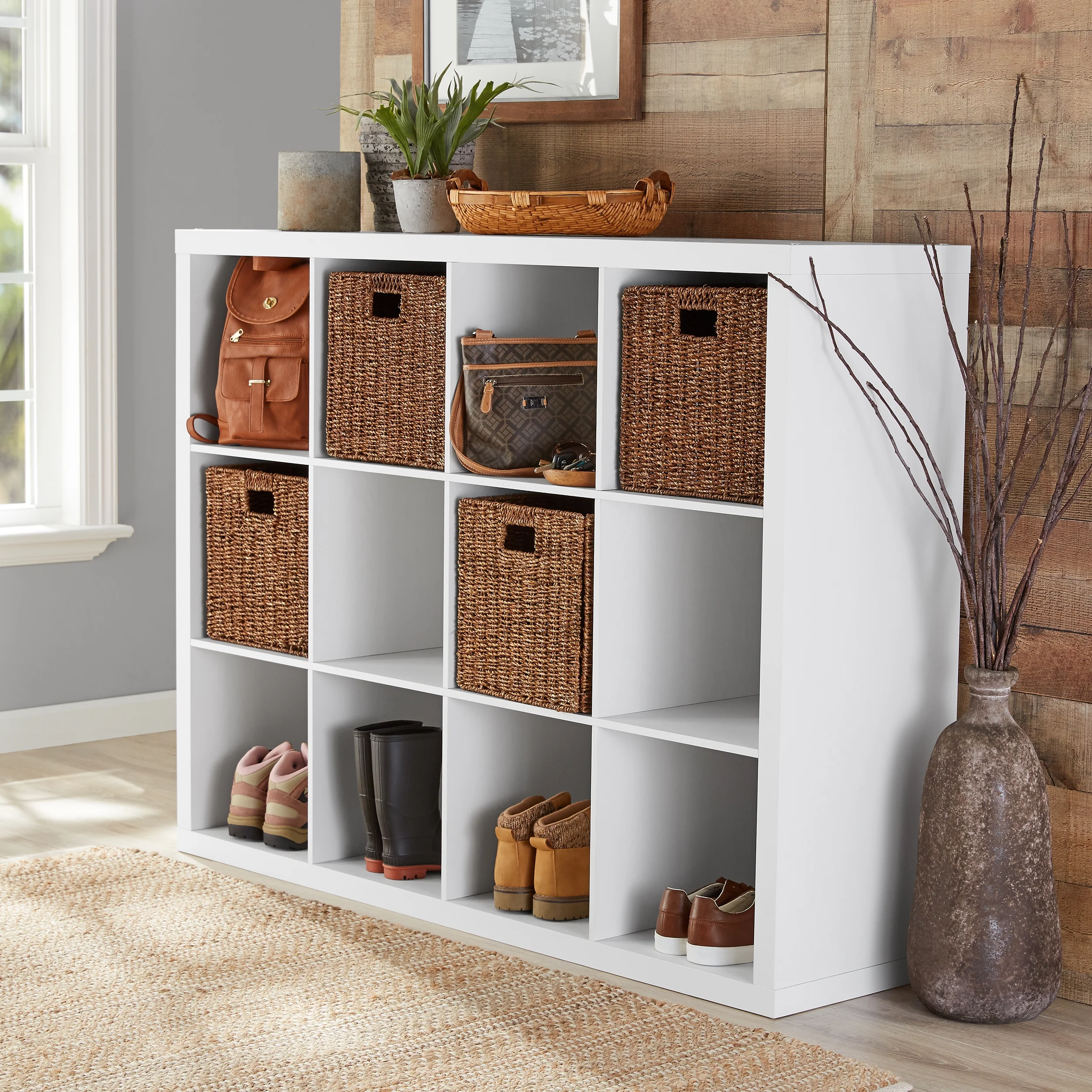 Better Homes & Gardens 12 Cube Storage Organizer, White Texture - Image 3