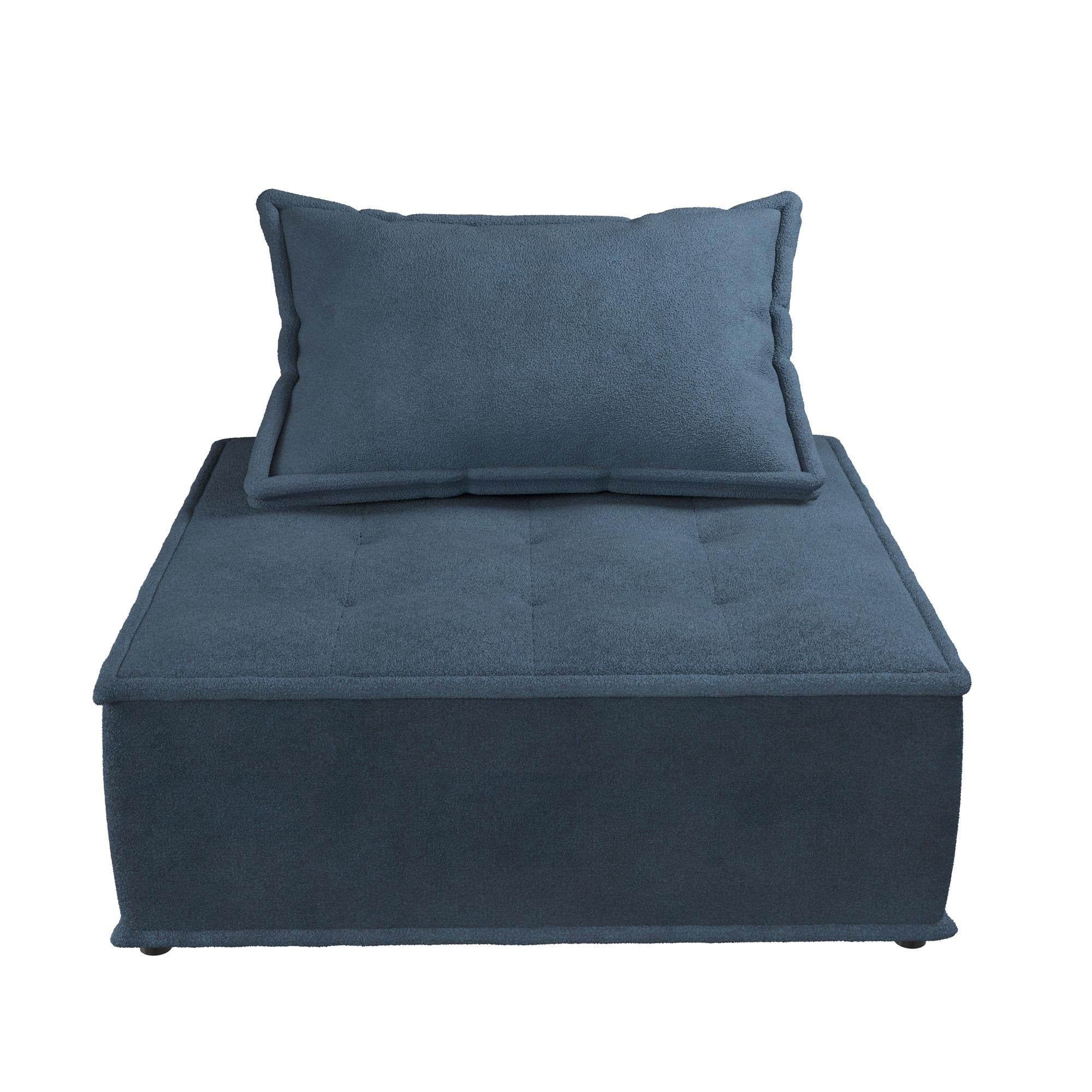 DHP Paloma Upholstered Single Sofa Chair, Textured Navy Fabric - Image 7