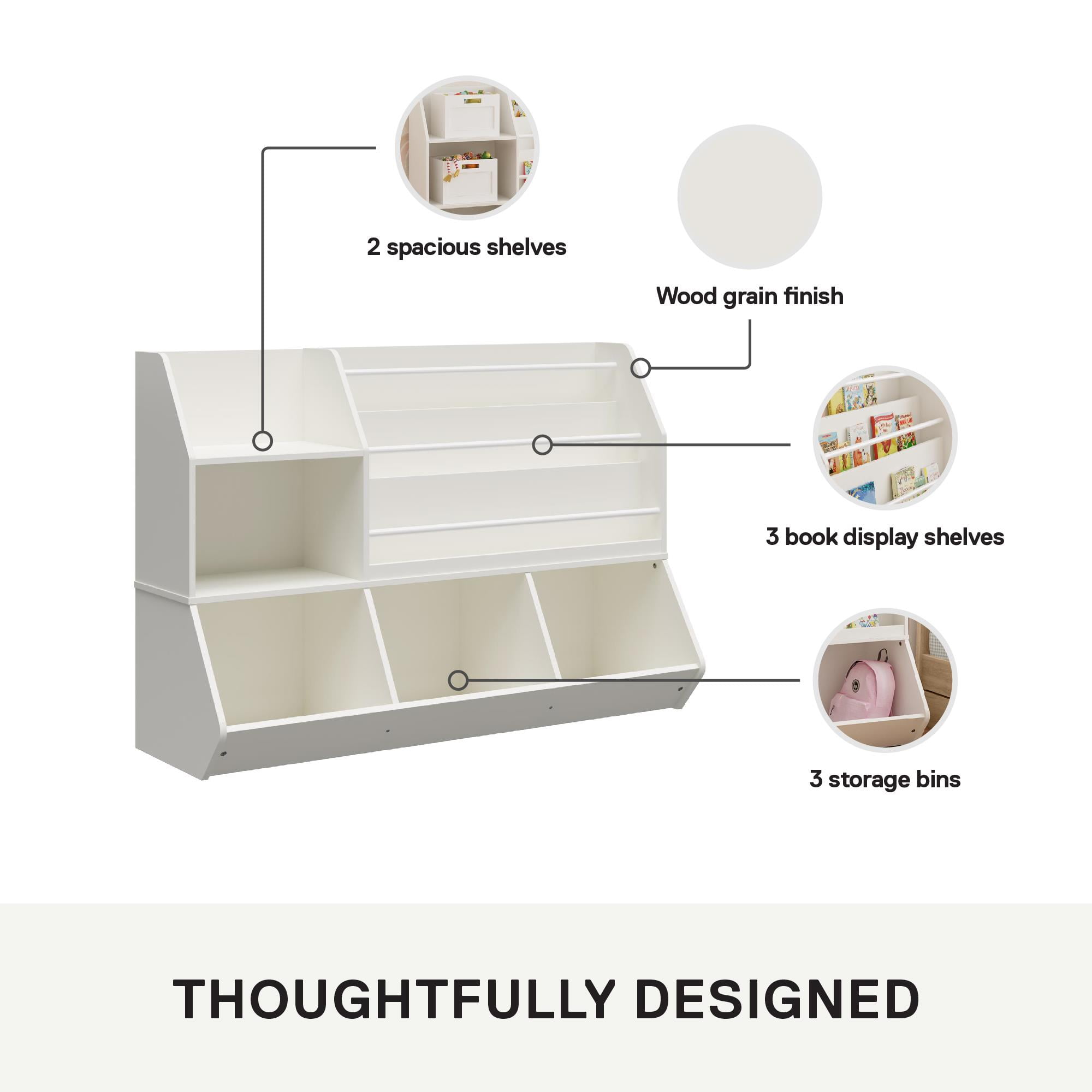 Ameriwood Home Tyler Kids Extra Large Book and Toy Storage Organizer, White - Image 9