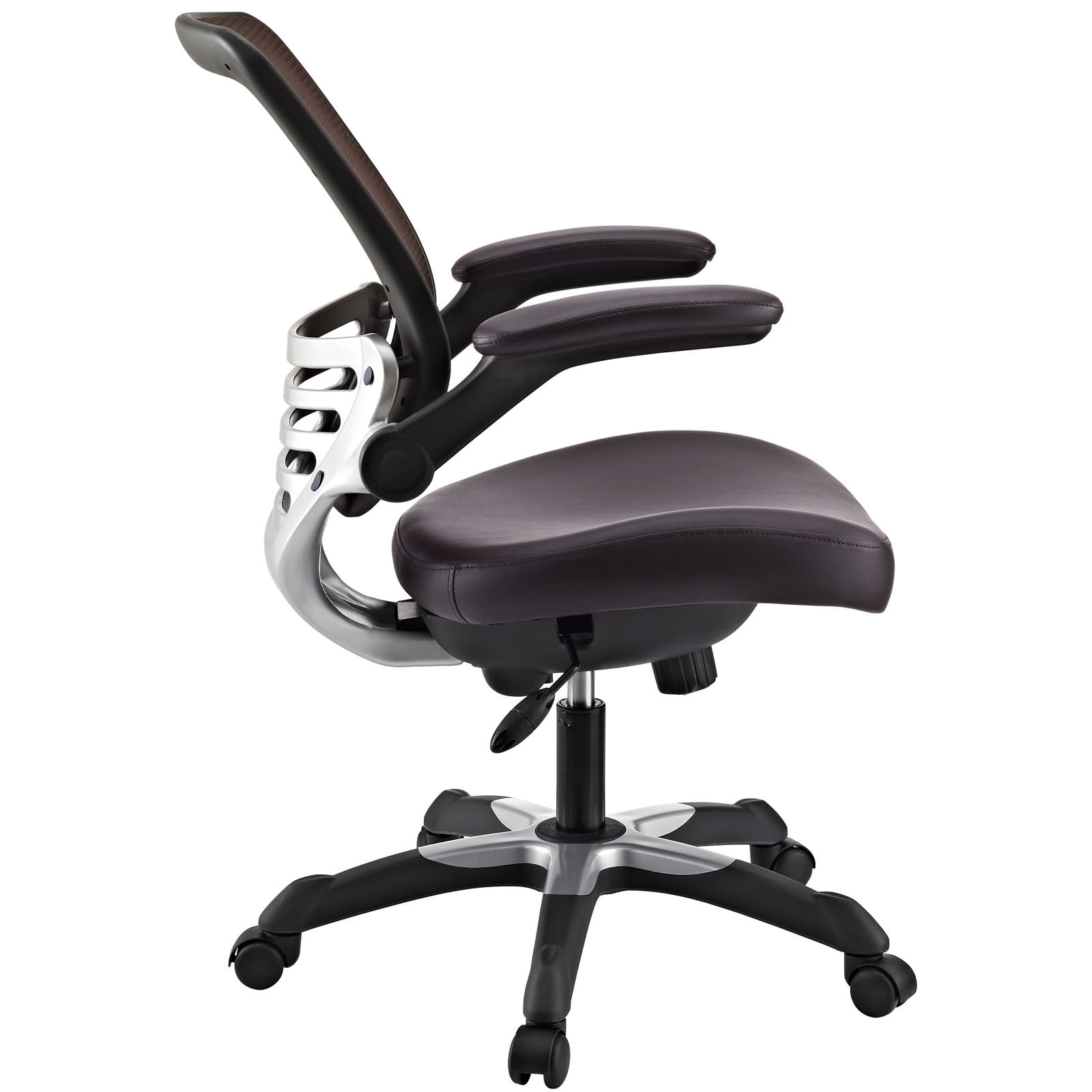 Modway Edge Vinyl Office Chair in Brown - Image 9