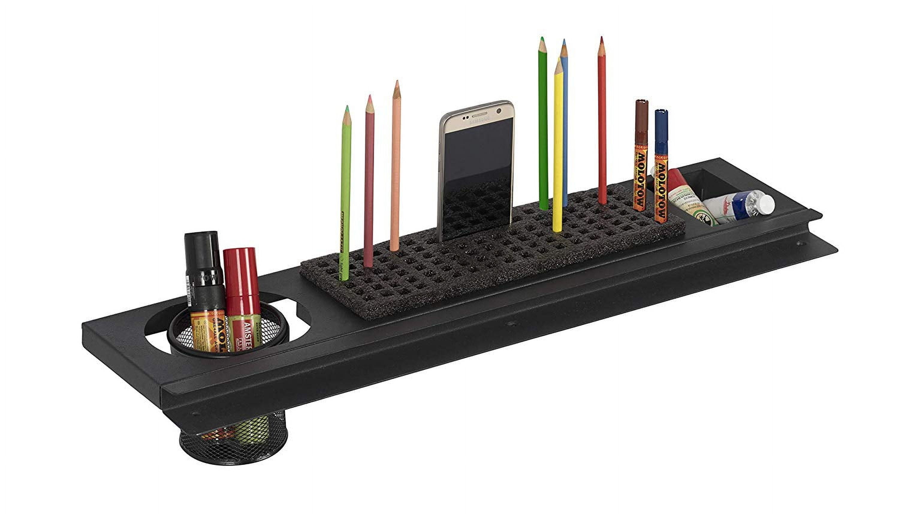 Studio Designs Premier 24" Black Metal Tray for Drafting Table Supply Organization - Image 4