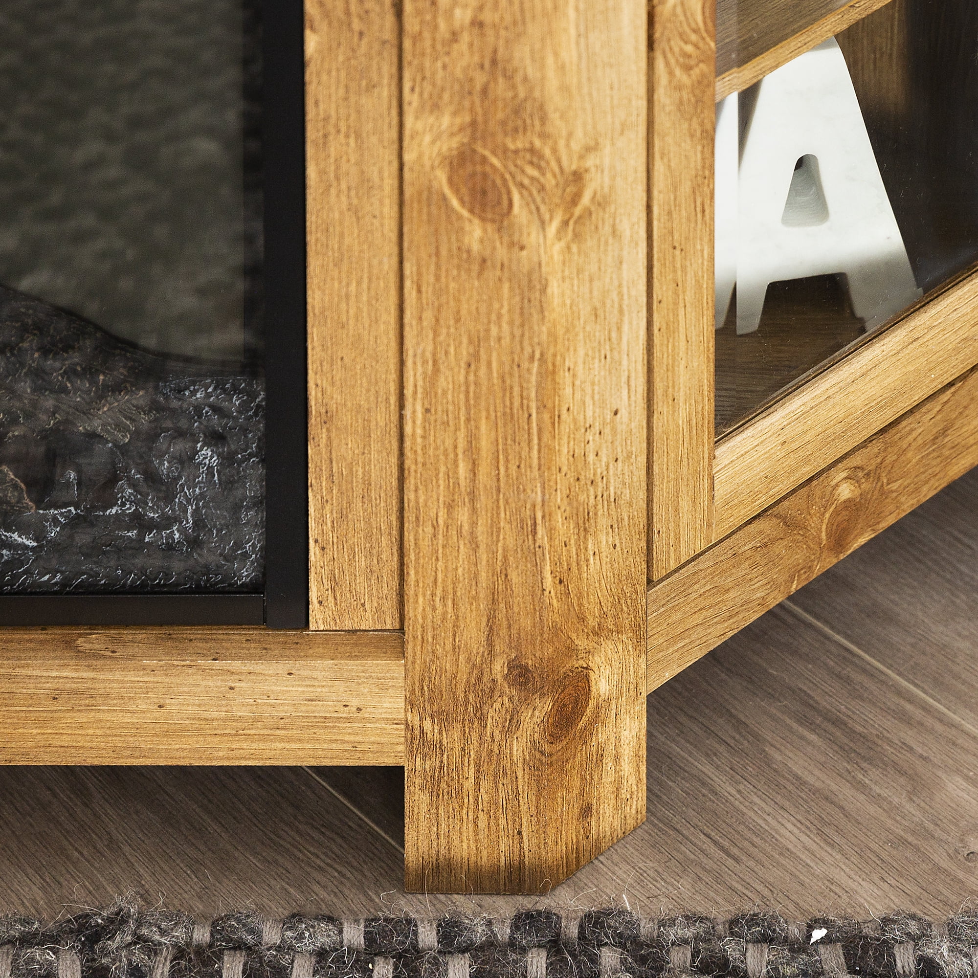 Walker Edison Barnwood Corner Fireplace TV Stand for TVs up to 50" - Image 8