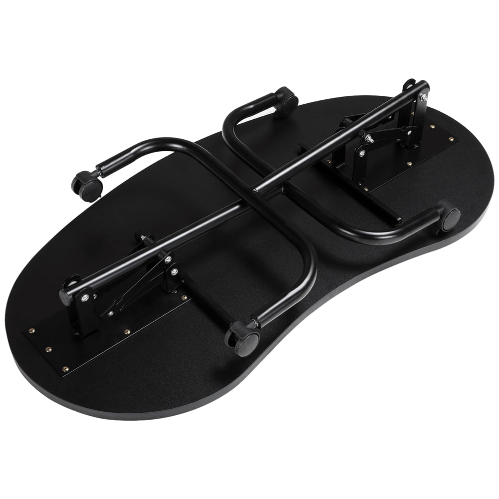 Alden Design Nail Beautician Desk Workstation Folding Manicure Table Black - Image 2