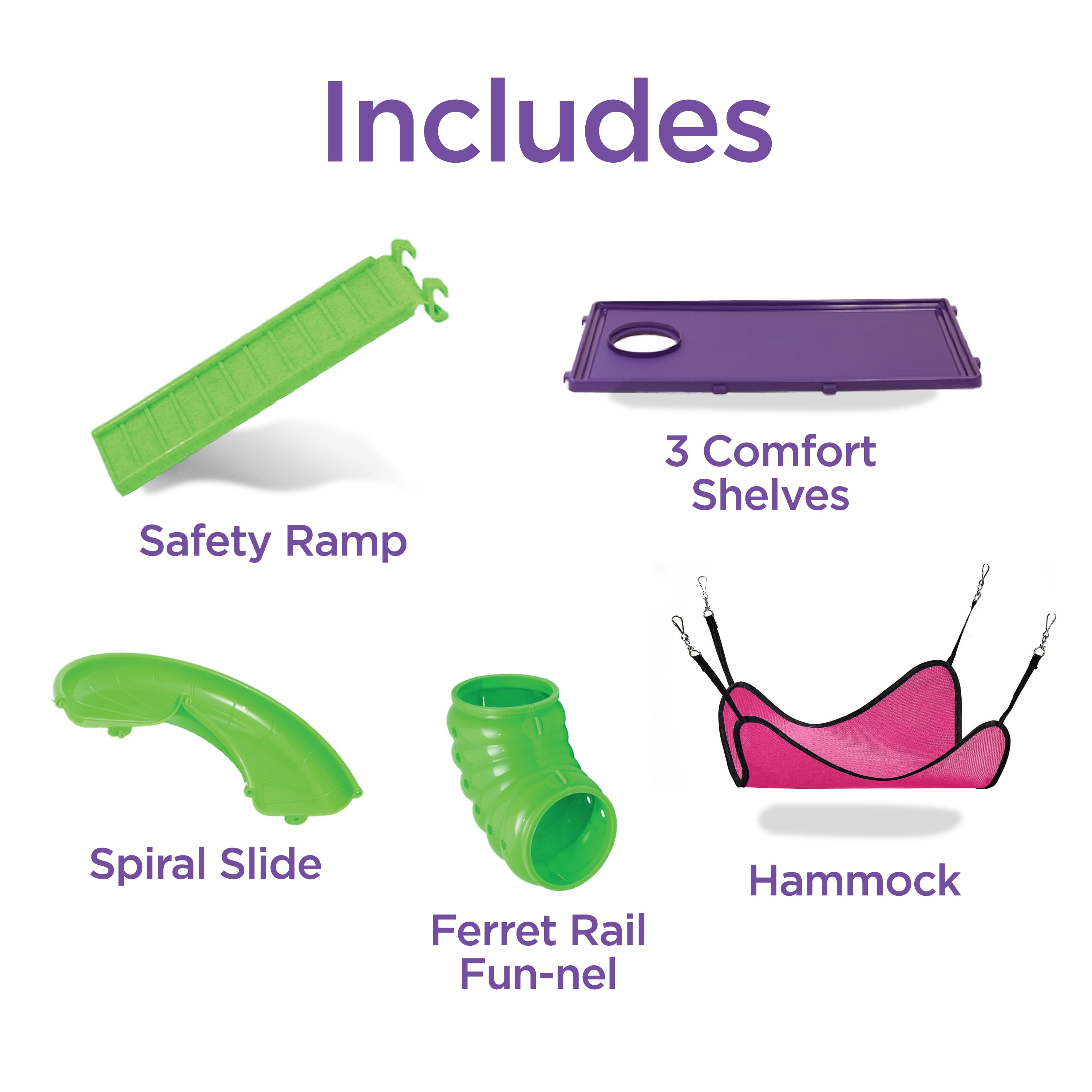 Kaytee My First Home Deluxe Multi-Level Habitat with Casters for Pet Ferrets - Image 9