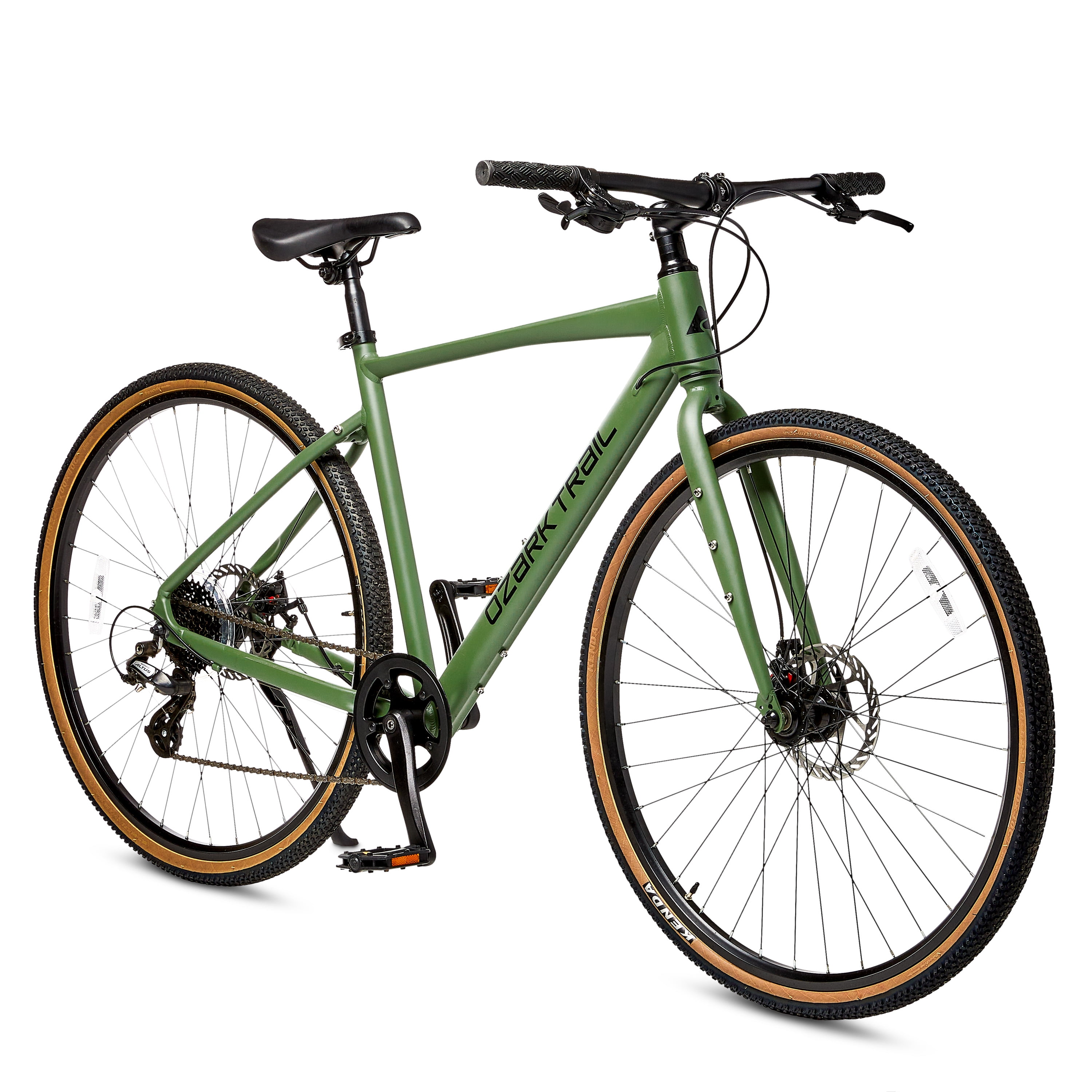 Ozark Trail 700C G.1 Explorer Flat Bar Gravel Bike, Small Frame, Fits Riders 5'1" - 5'5", Green, Adult, Unisex - Image 6