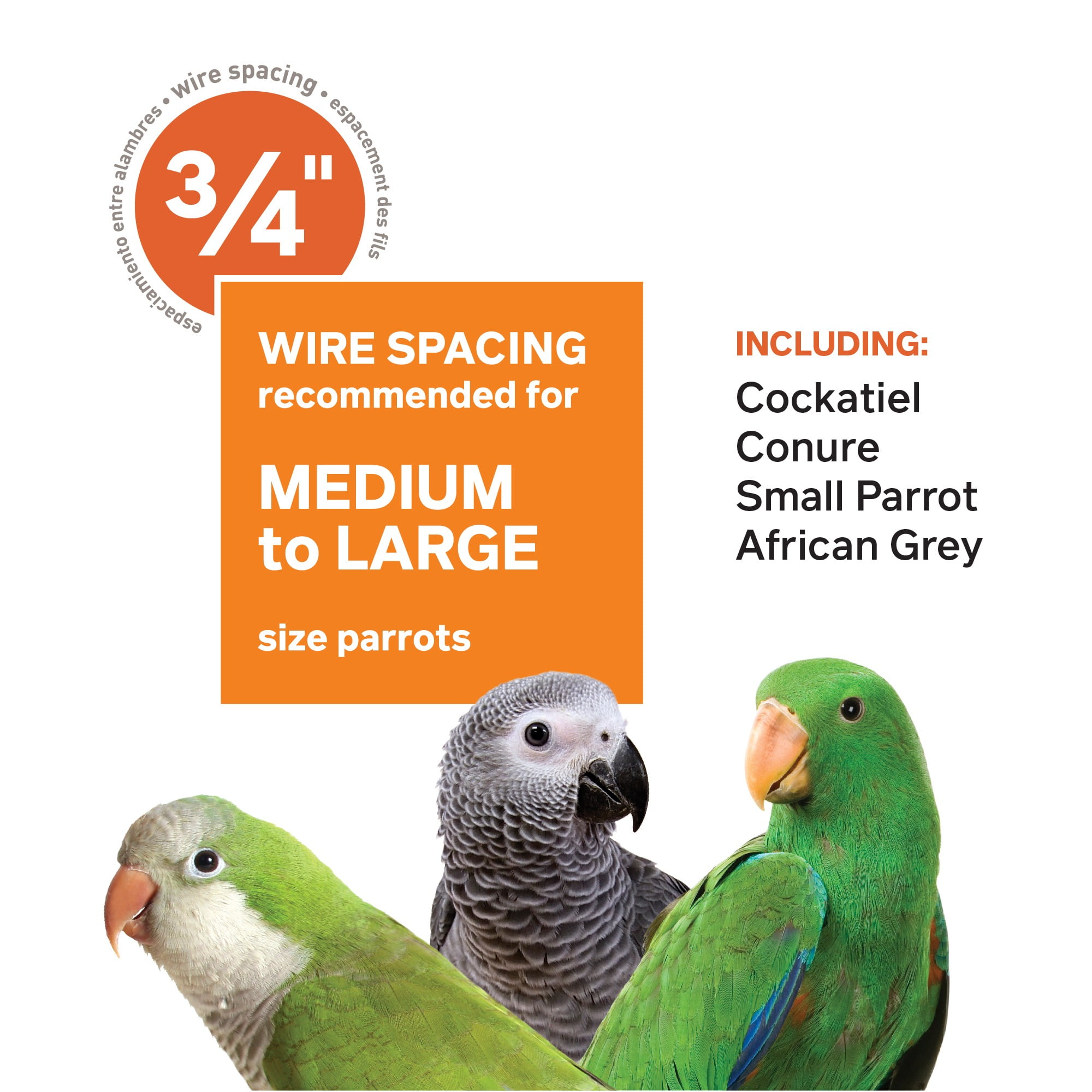 Prevue Pet Products Select Wrought Iron Parrot Bird Cage 24x20x60", Chalk White - Image 9