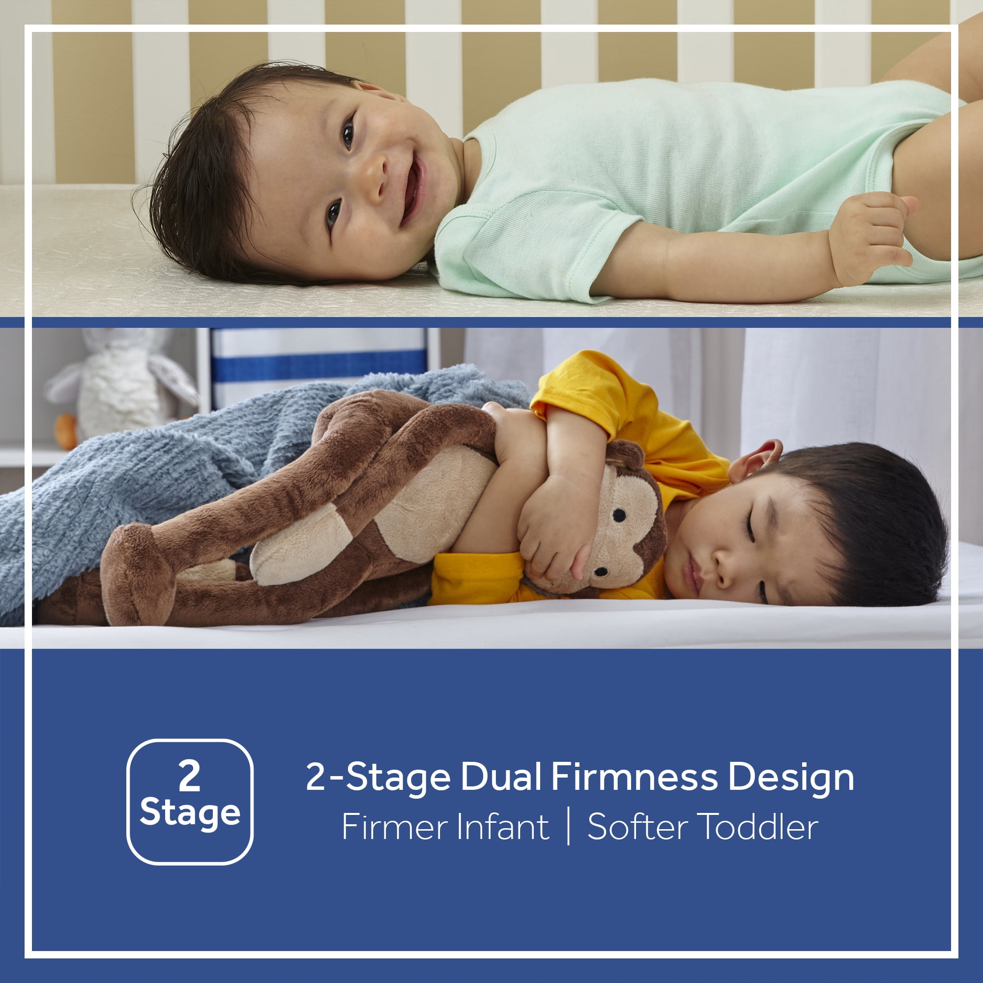 Sealy 2-in-1 Baby Ultra Rest 2-Stage Baby Crib & Toddler Mattress, 204 Coil, Waterproof - Image 3