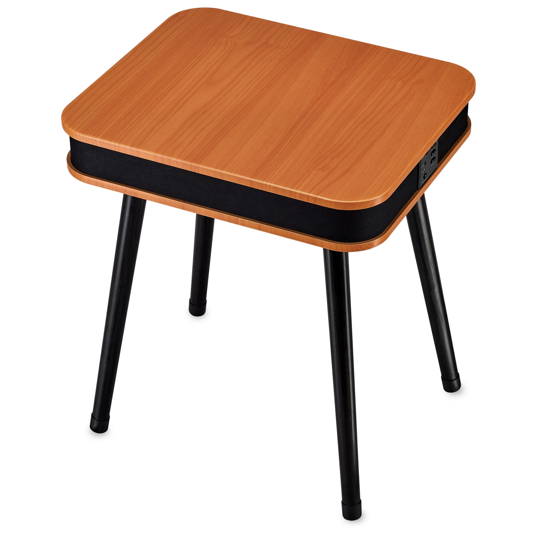 DPI DecorTech Rectangular End Table with Bluetooth Speaker and USB Charging Port, Walnut - Image 12