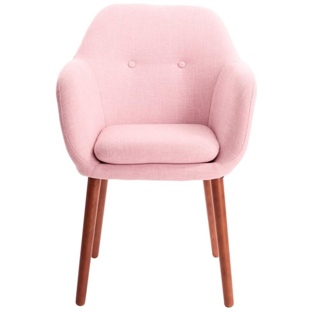 Adore Decor Roux Mid-Century Modern Fabric Accent Chair with Arms Blush Pink - Image 5