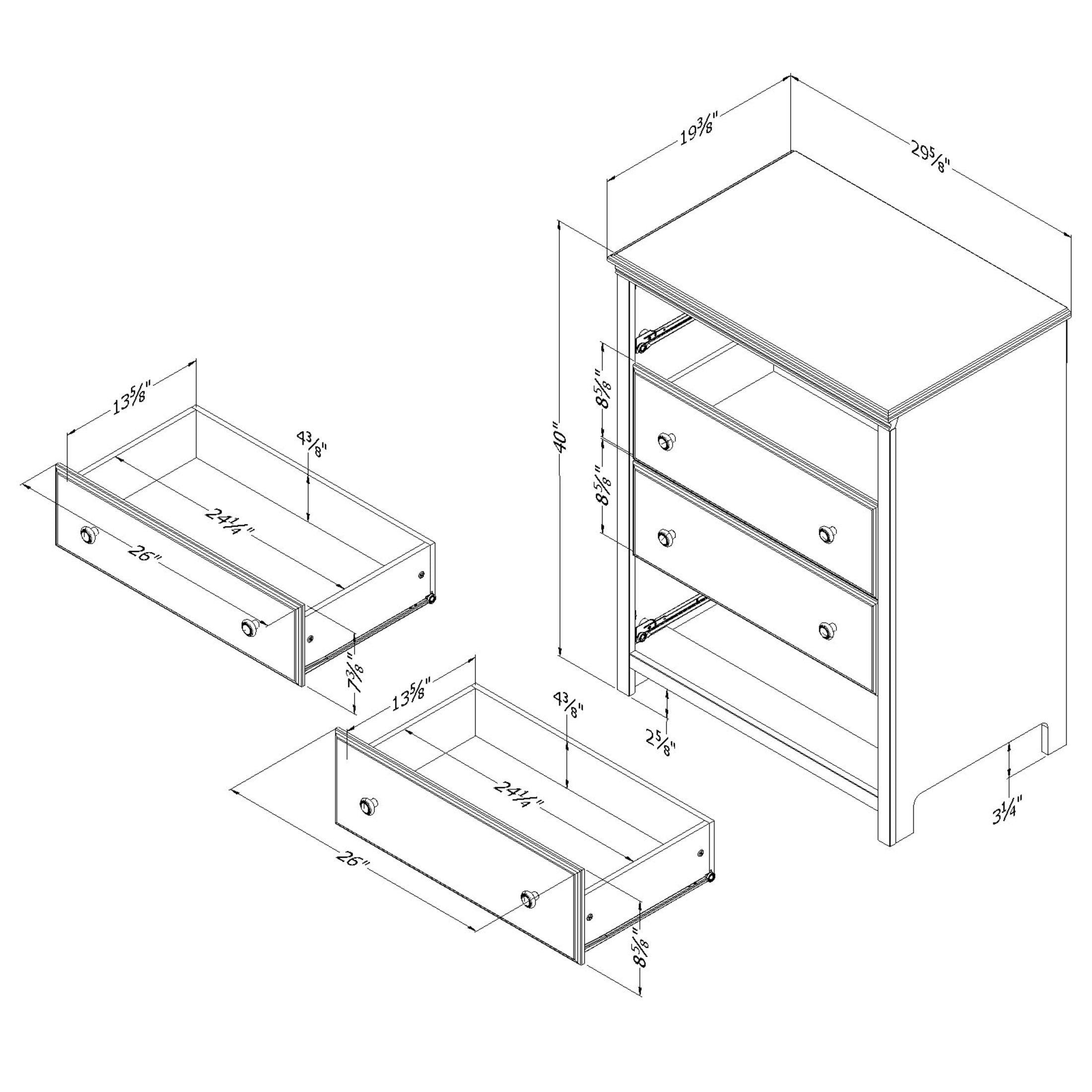South Shore Cotton Candy Coastal Toddlers 4-Drawers Dresser Pure White - Image 4