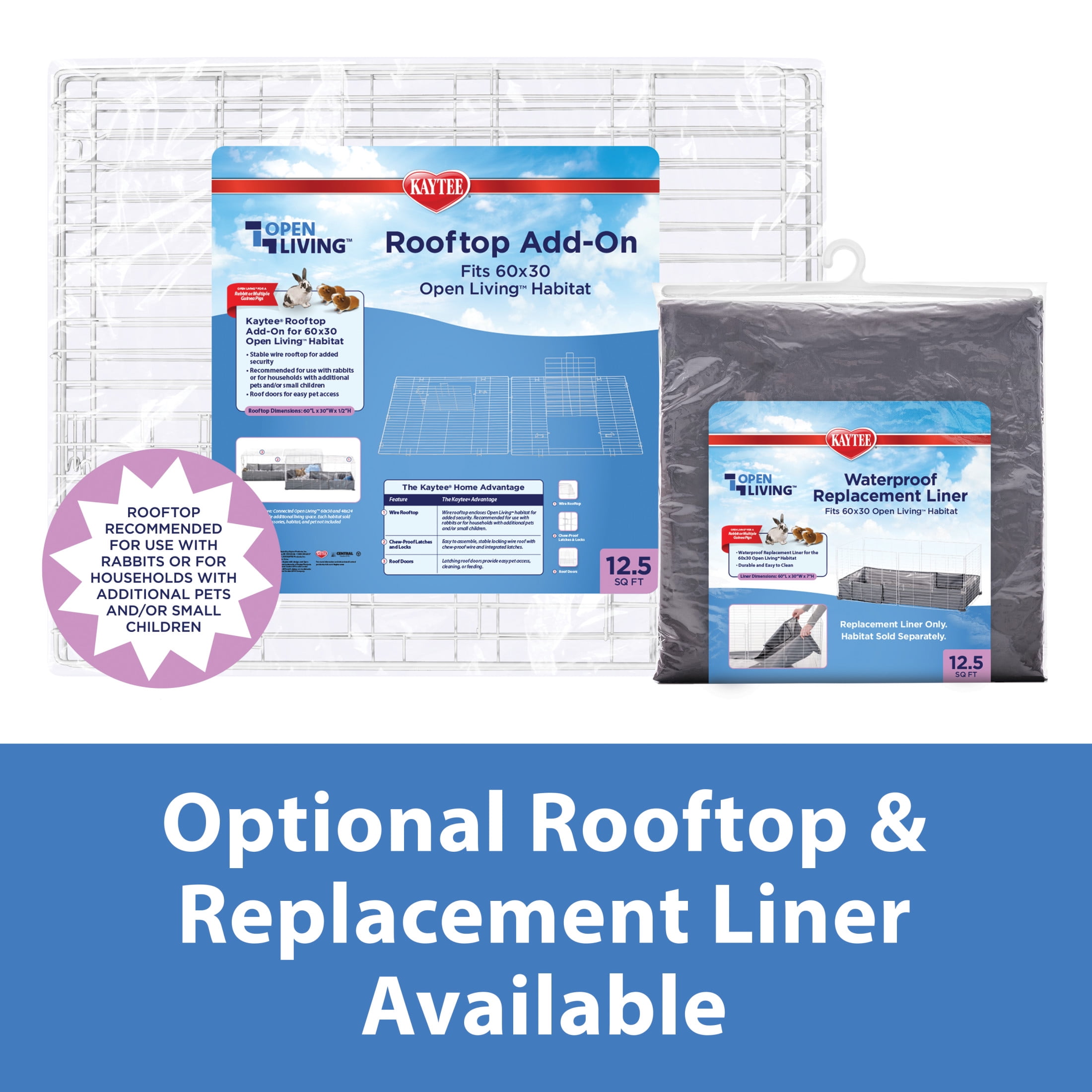 Kaytee Open Living Pet Guinea Pig or Rabbit Habitat, 60" x 30" - Image 5