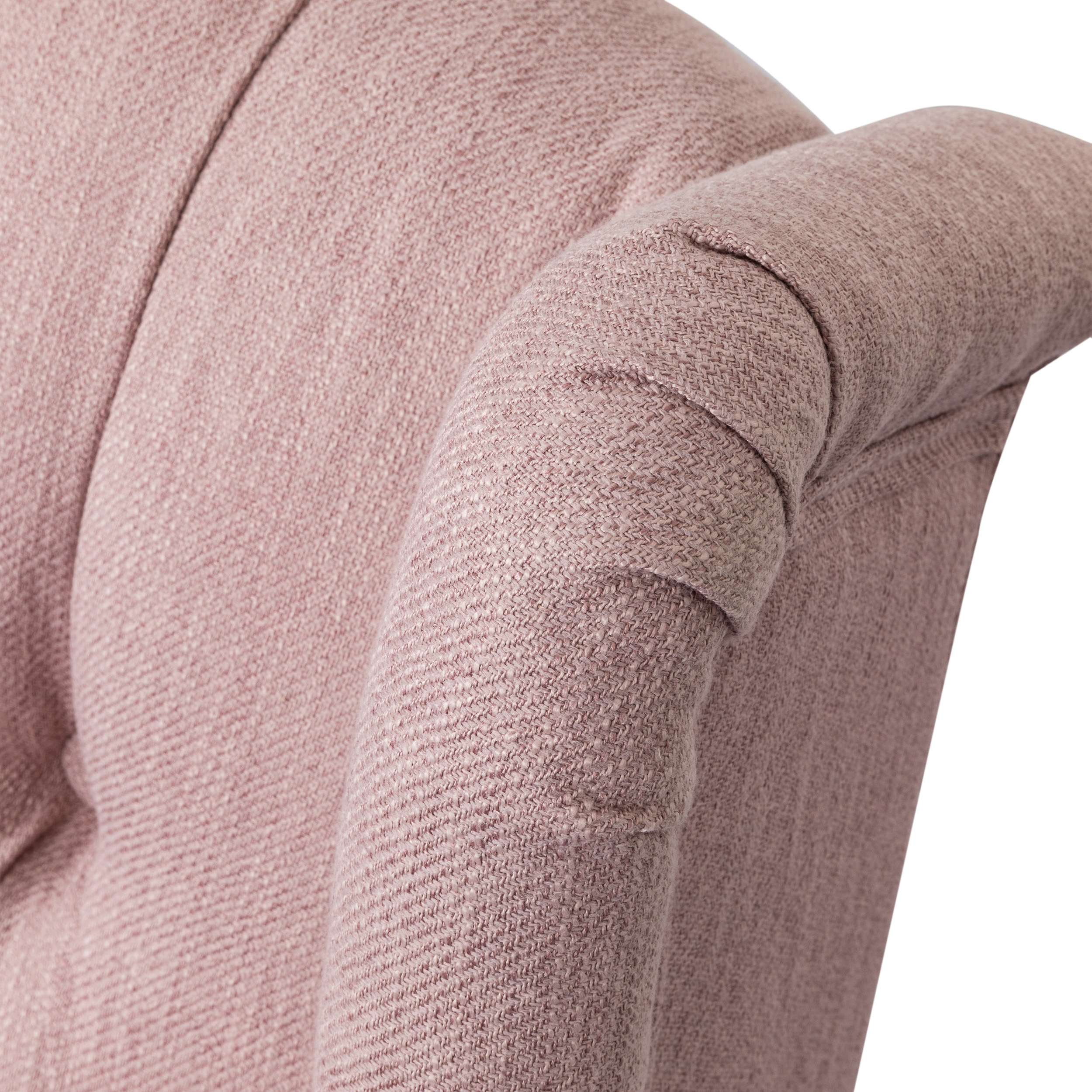 Noble House Sanborn Upholstered Tufted Wingback Swivel Recliner, Light Blush and Black - Image 8