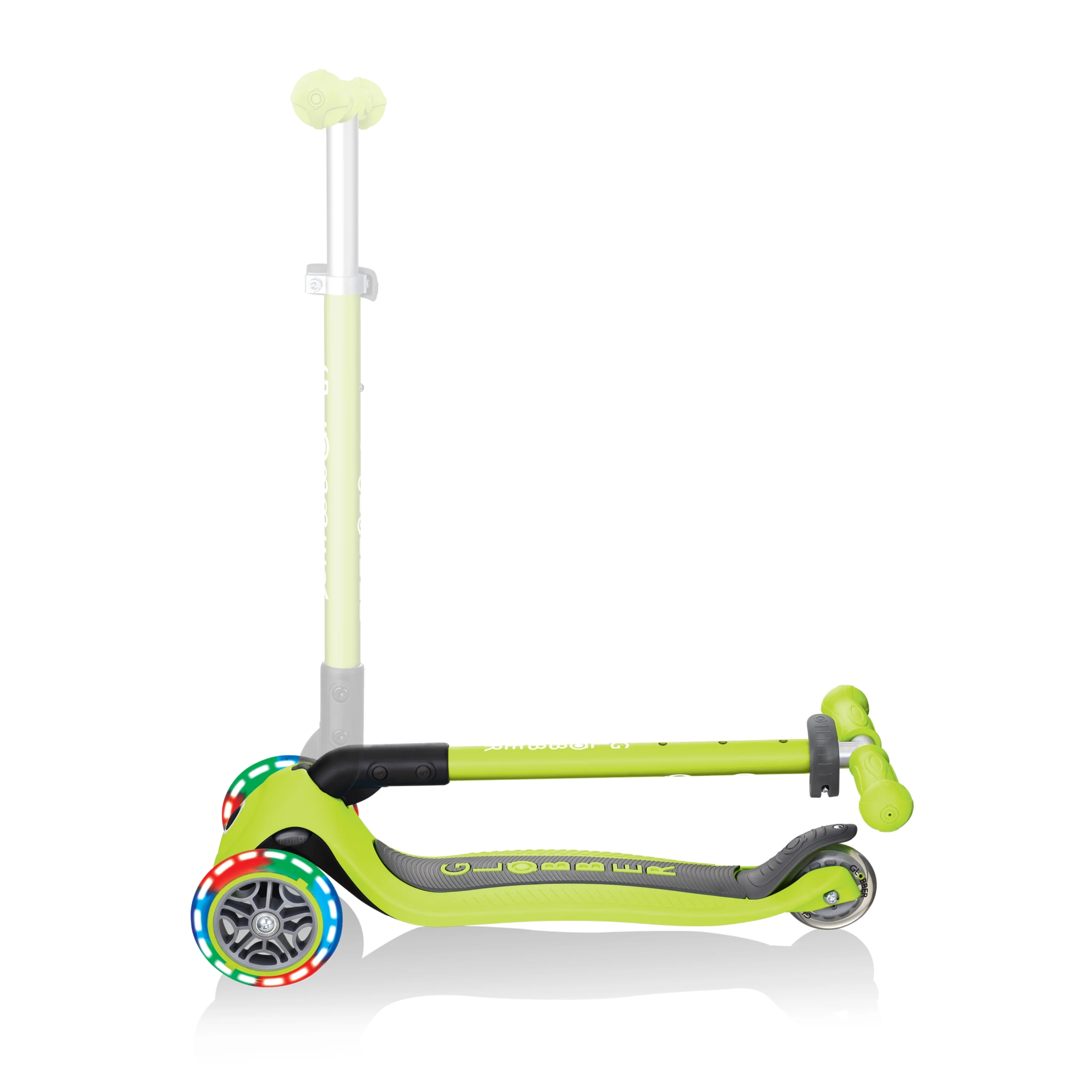 Globber - Primo Foldable Scooter With Motion Activated Lights, Lime Green - Image 6