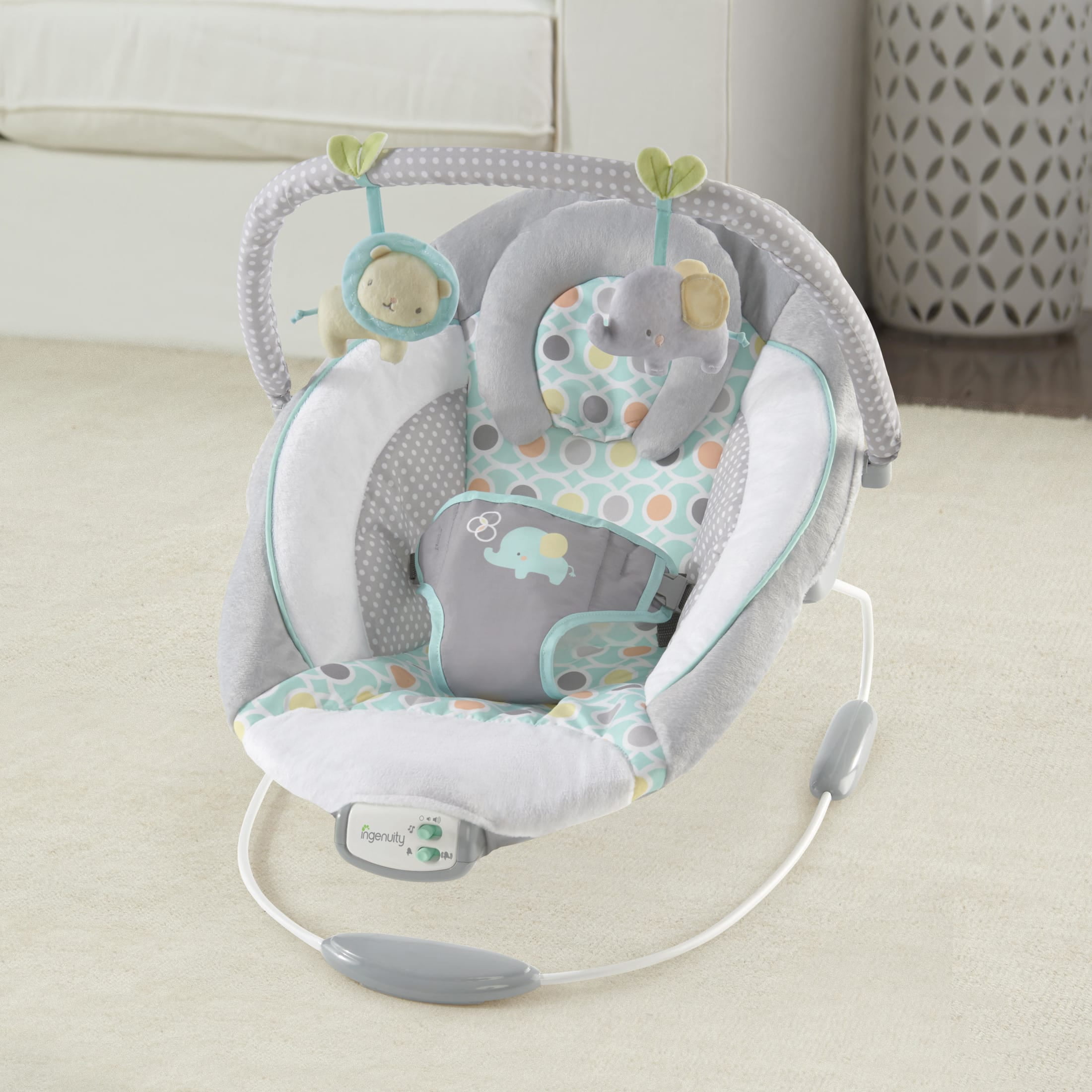 Ingenuity Soothing Baby Bouncer with Vibrating Infant Seat & Music Morrison, Gray, Unisex, Ages 0-6 Months - Image 5
