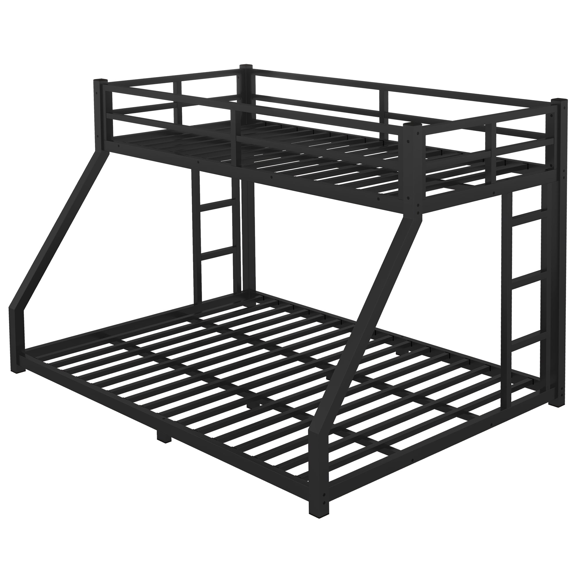 Aukfa Twin XL over Queen Metal Bunk Bed for Kids and Teens, Double Ladders, Heavy Duty, Black - Image 4