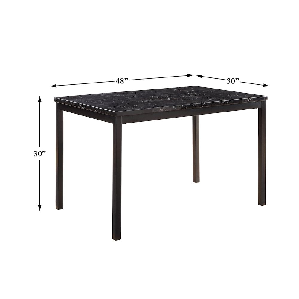 Lexicon Tempe Contemporary Metal Base Dining Room Table in Black - Image 2