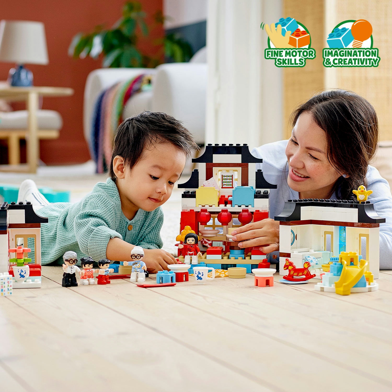 LEGO DUPLO Town Happy Childhood Moments 10943 Family House Toy Playset for Kids (227 Pieces) - Image 3