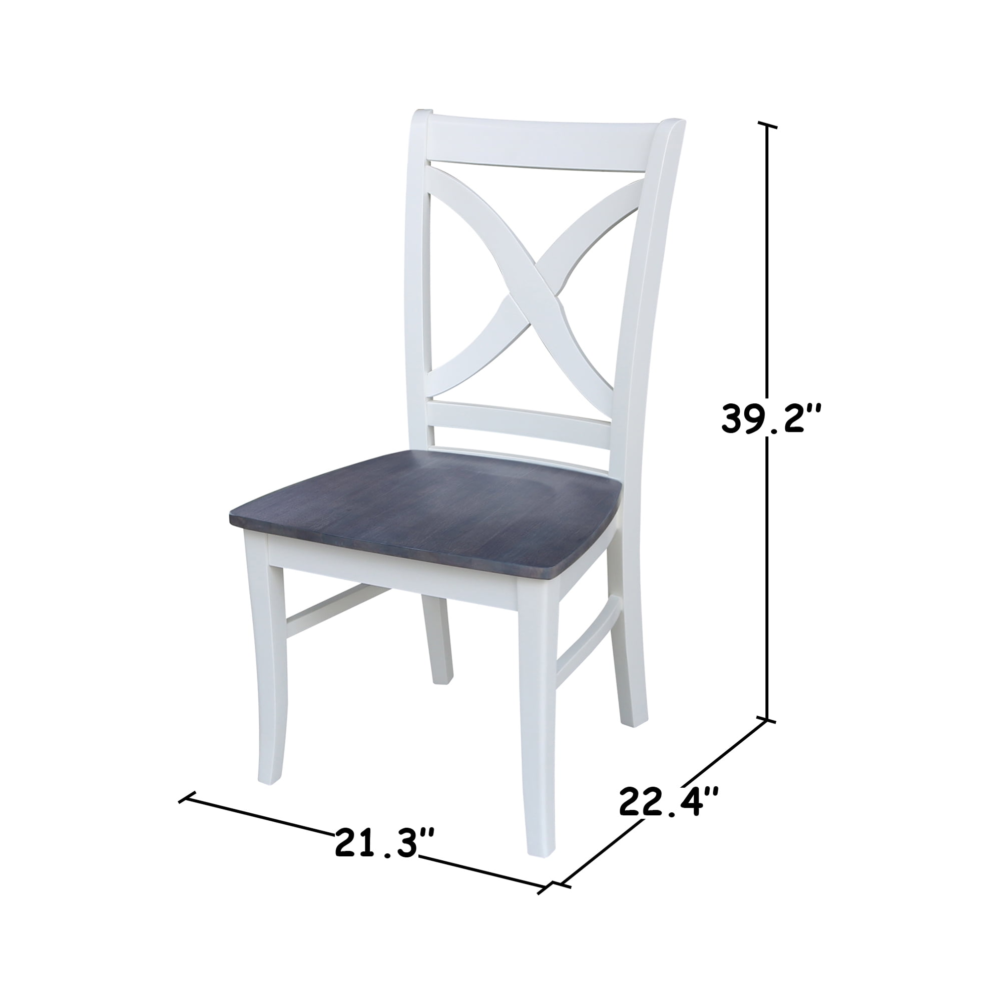 International Concepts Vineyard Solid Wood Dining Side Chair in White (Set of 2) - Image 11