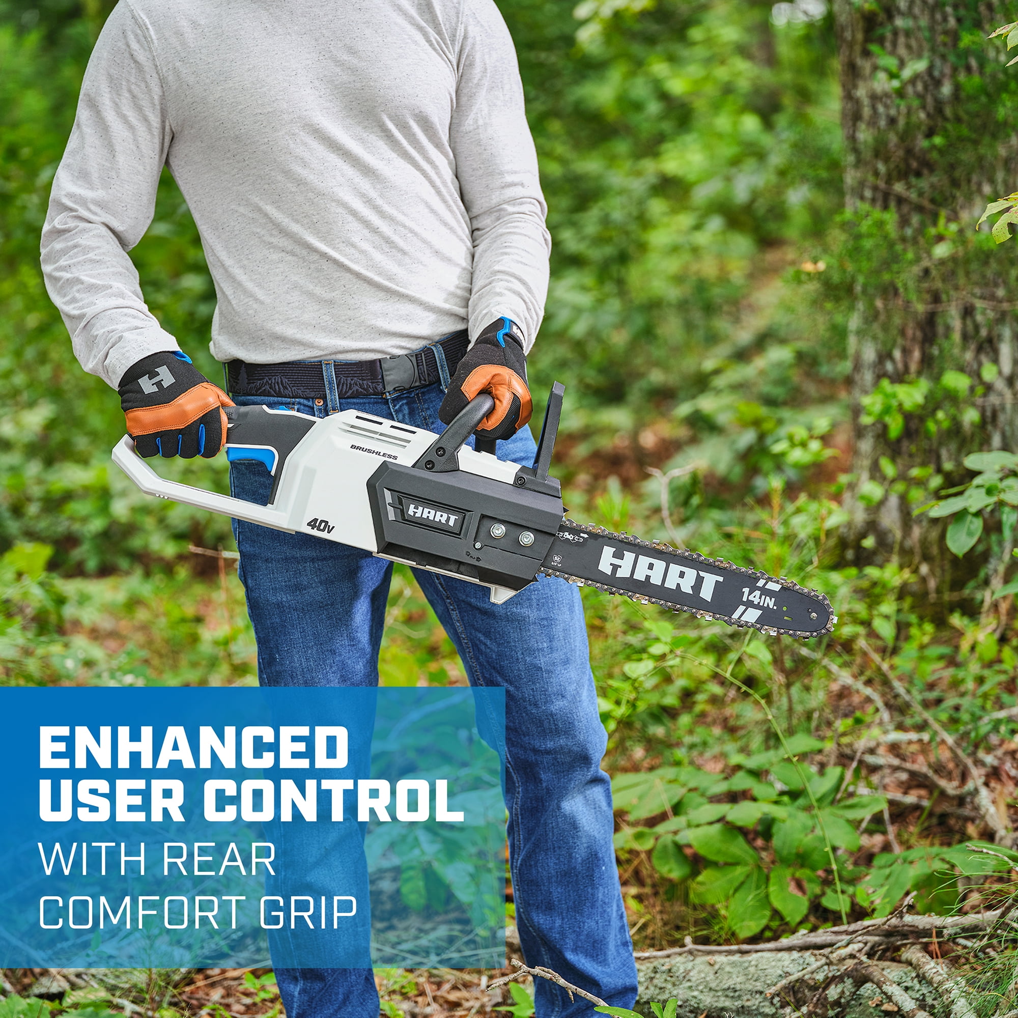 HART 40V Cordless Brushless 14 inch Chainsaw Kit (1) 4.0Ah Lithium-Ion Battery - Image 5